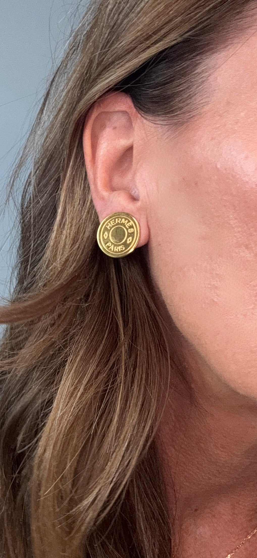 Hermes Clou de Selle Vintage Earrings