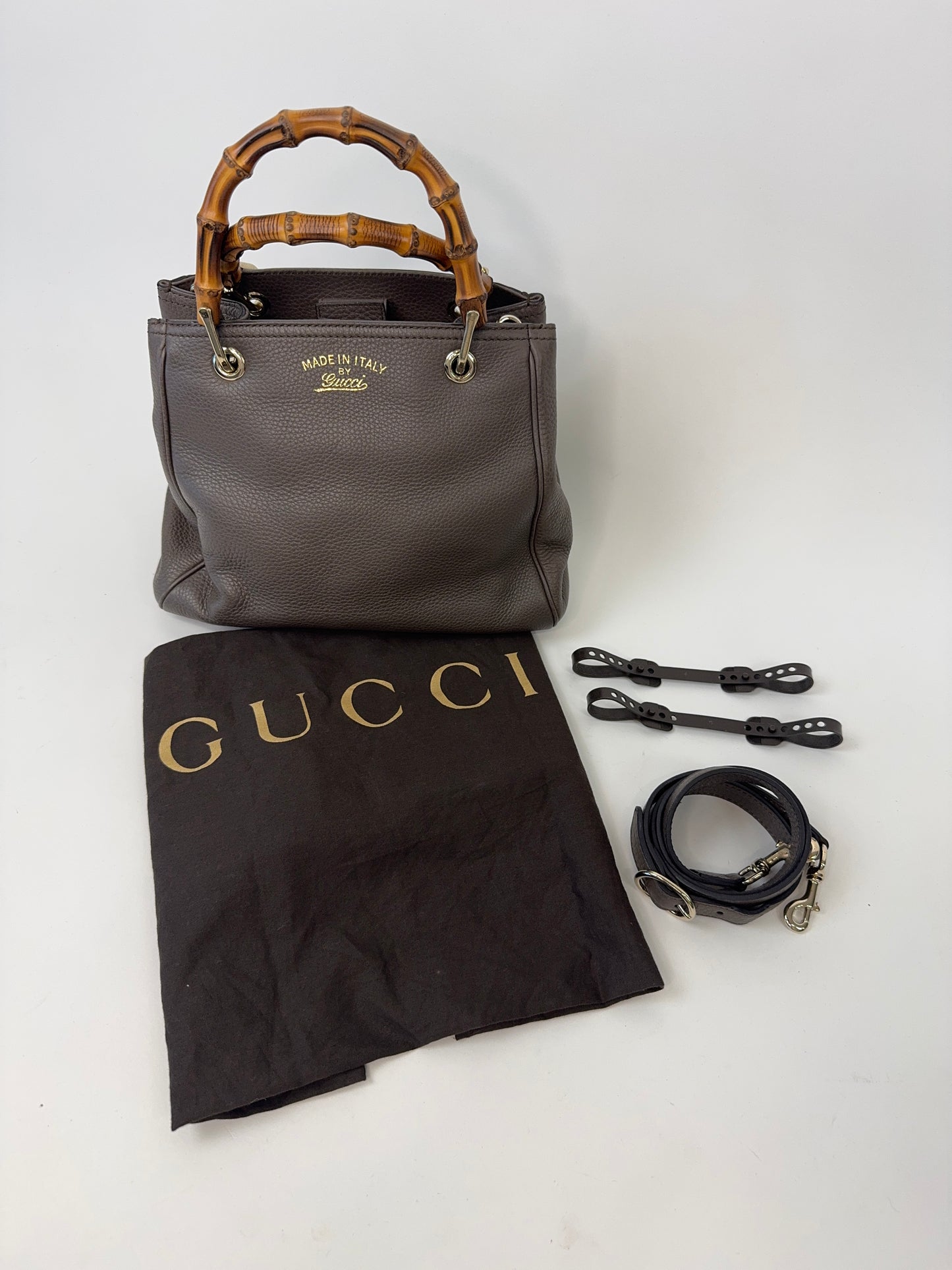 Gucci Two Way Bamboo Shopping Tote