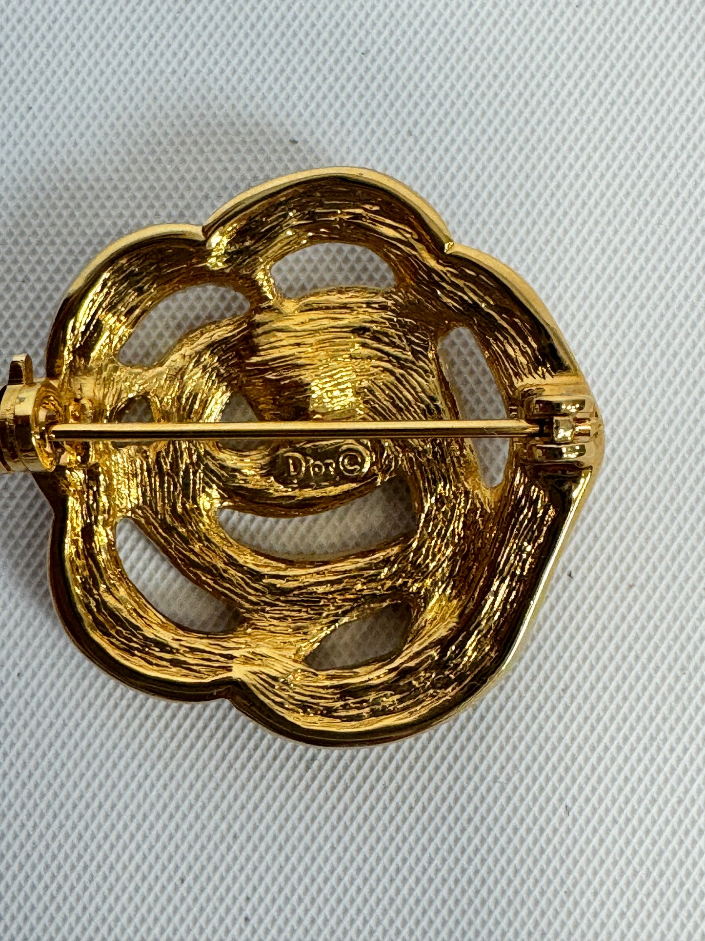 Christian Dior Camellia Brooch Pin Brooch