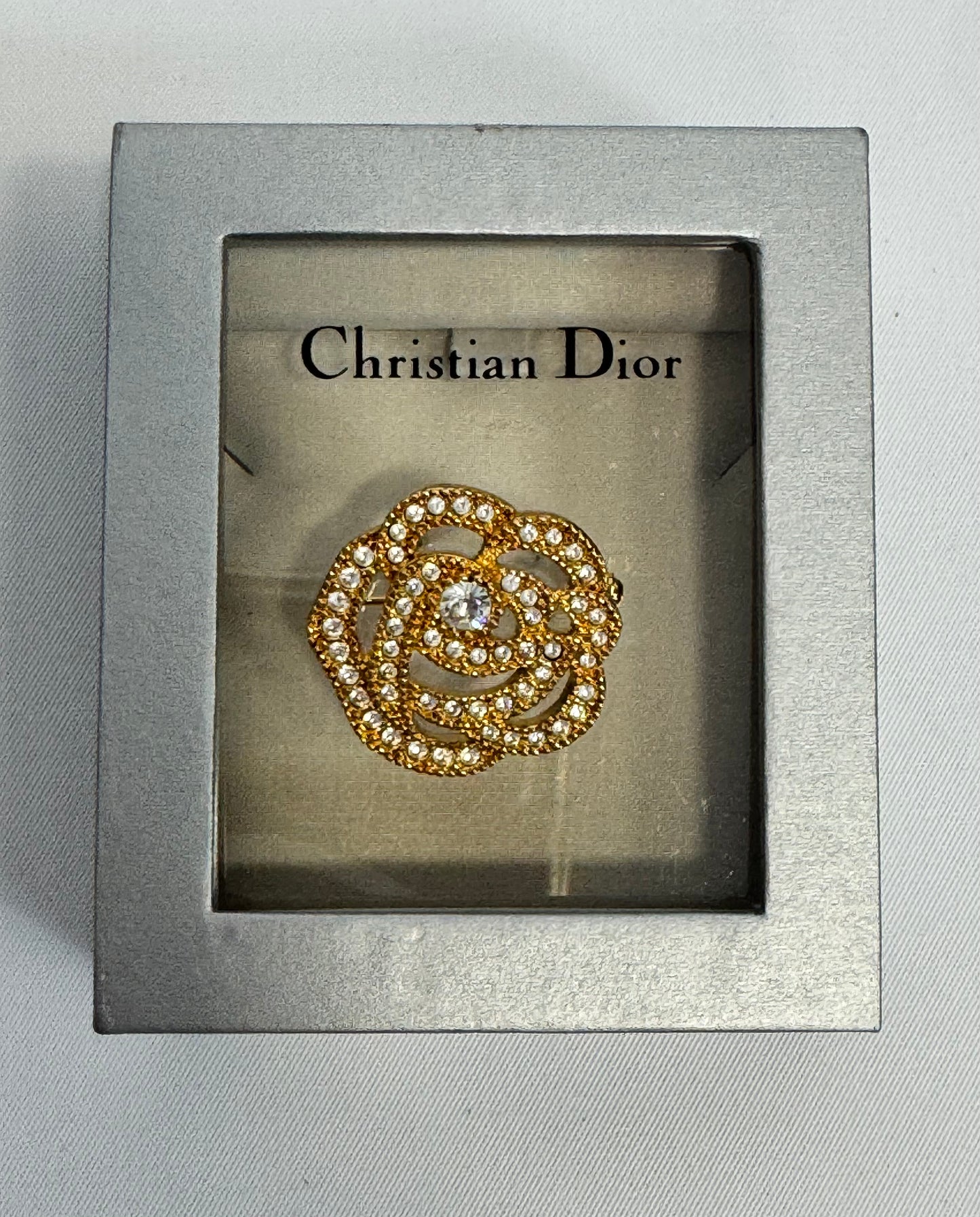 Christian Dior Camellia Brooch Pin Brooch