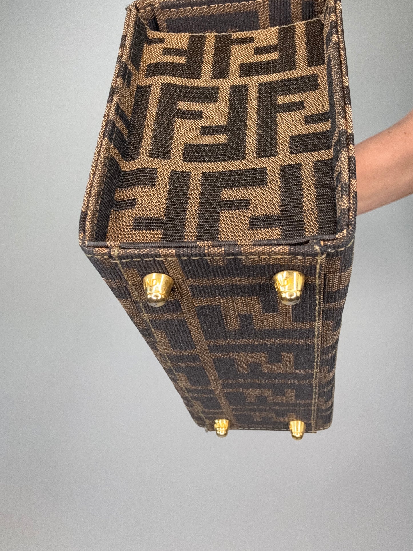 Fendi Zucca Vintage Two Way Vanity Bag
