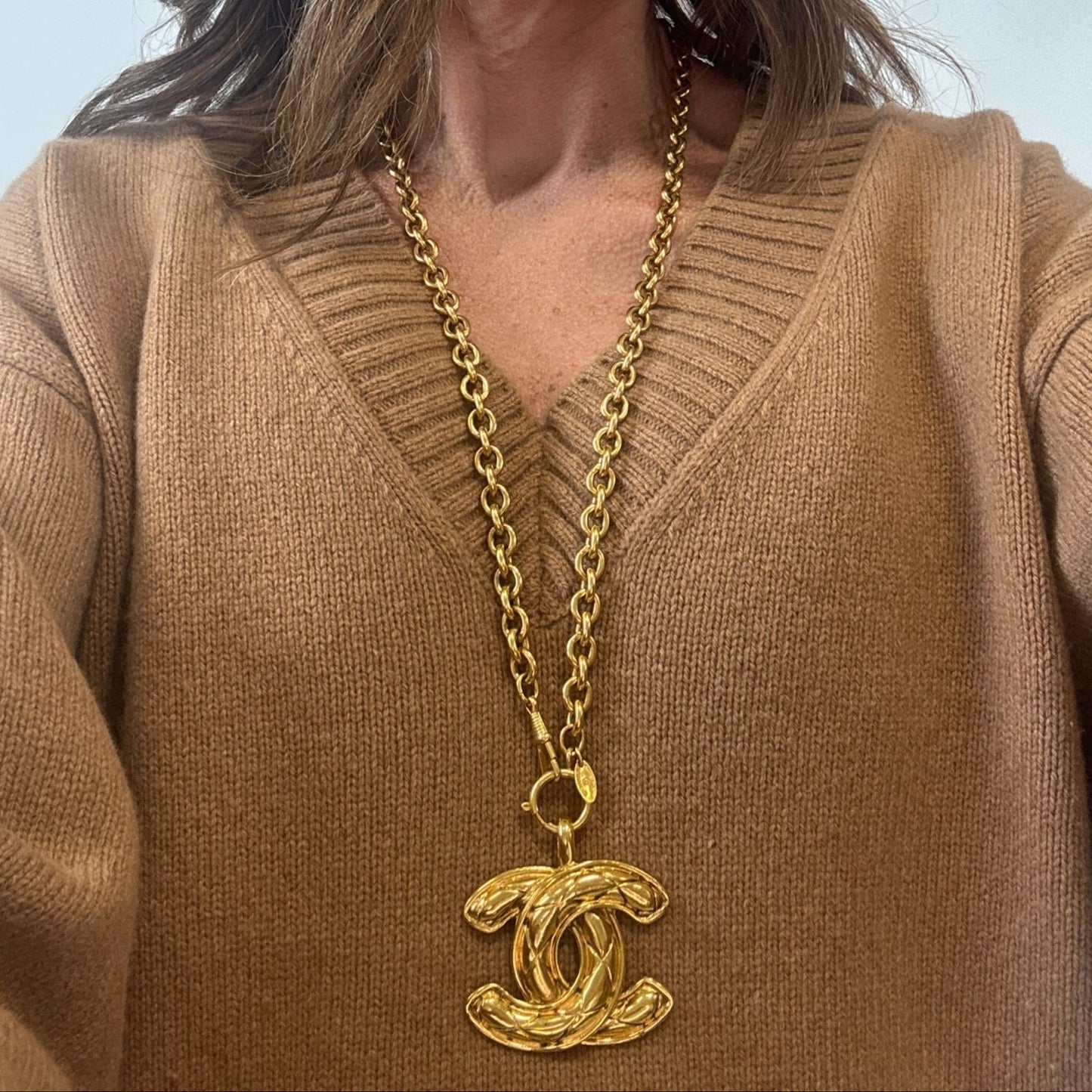 Chanel Quilted Large Pendent