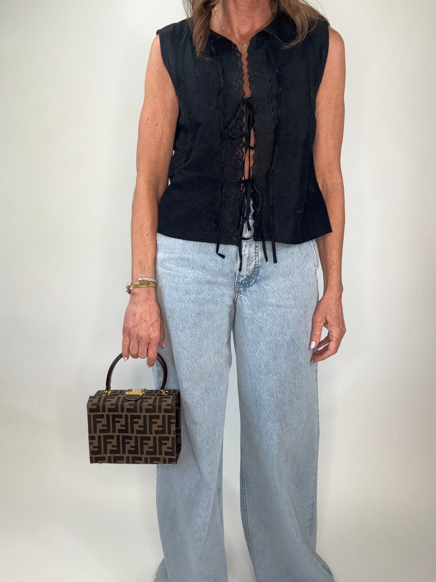 Fendi Zucca Vintage Two Way Vanity Bag
