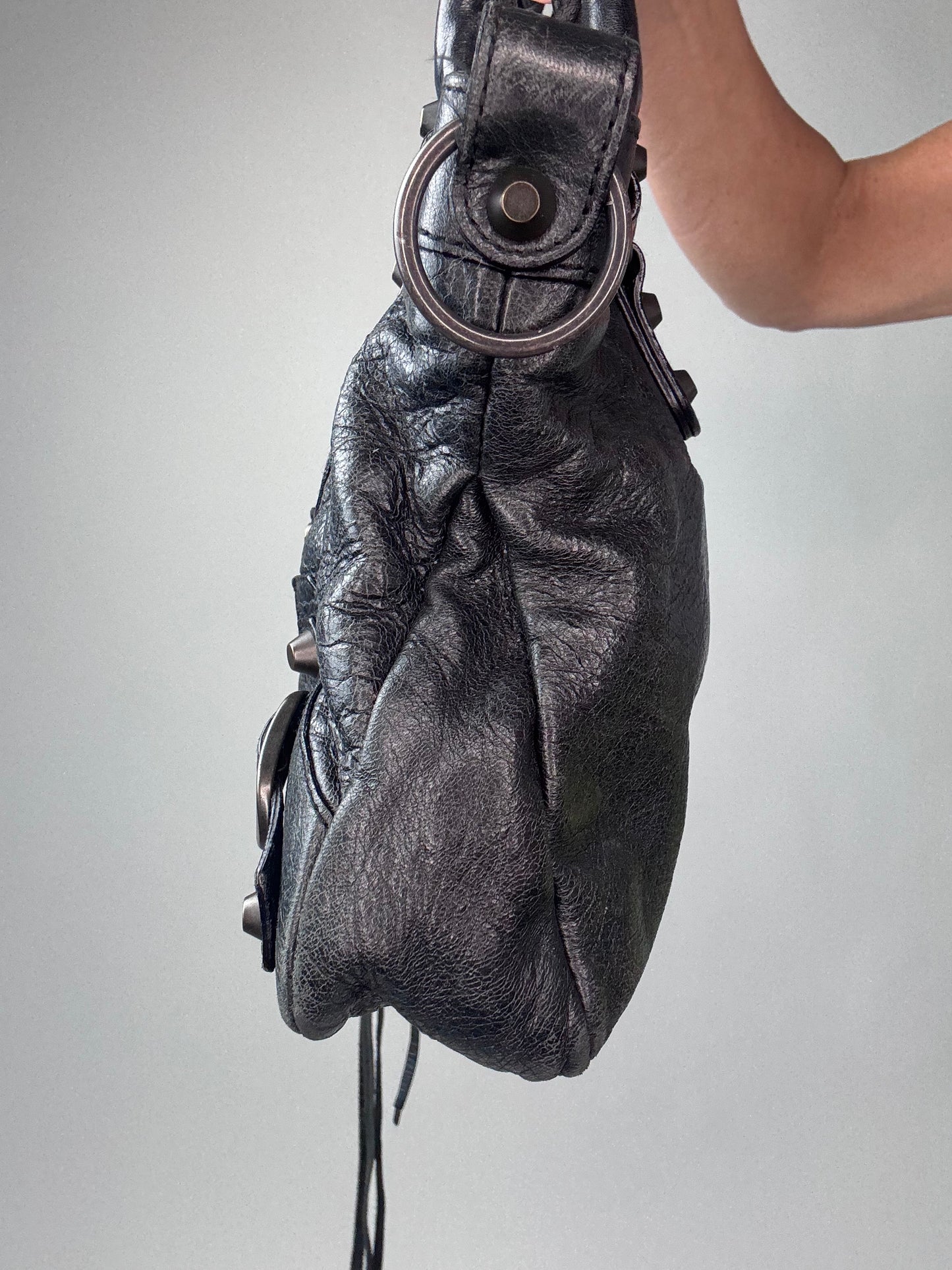 Balenciaga Le City First Bag In Black With Mirror