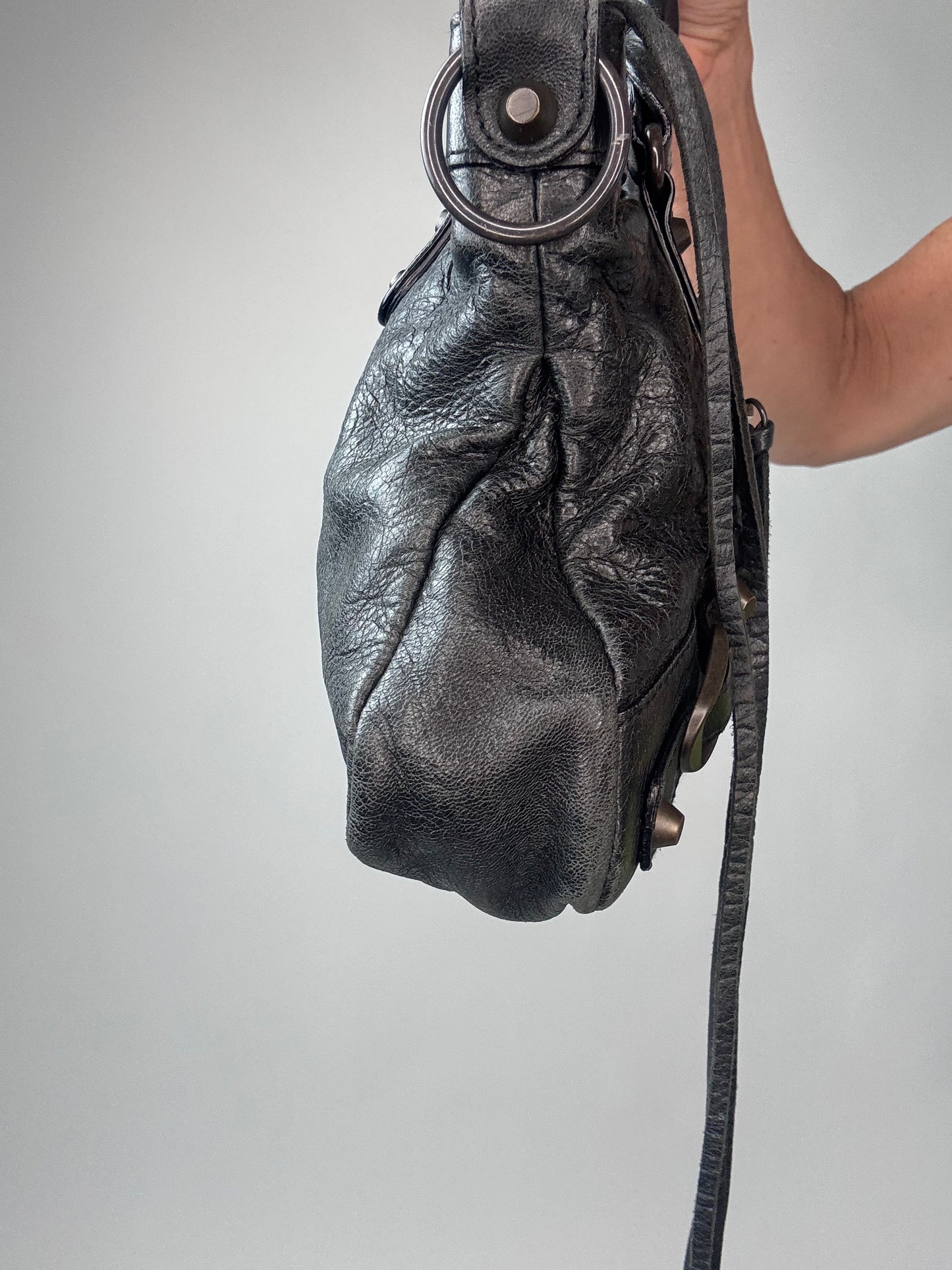 Balenciaga Le City First Bag In Black With Mirror