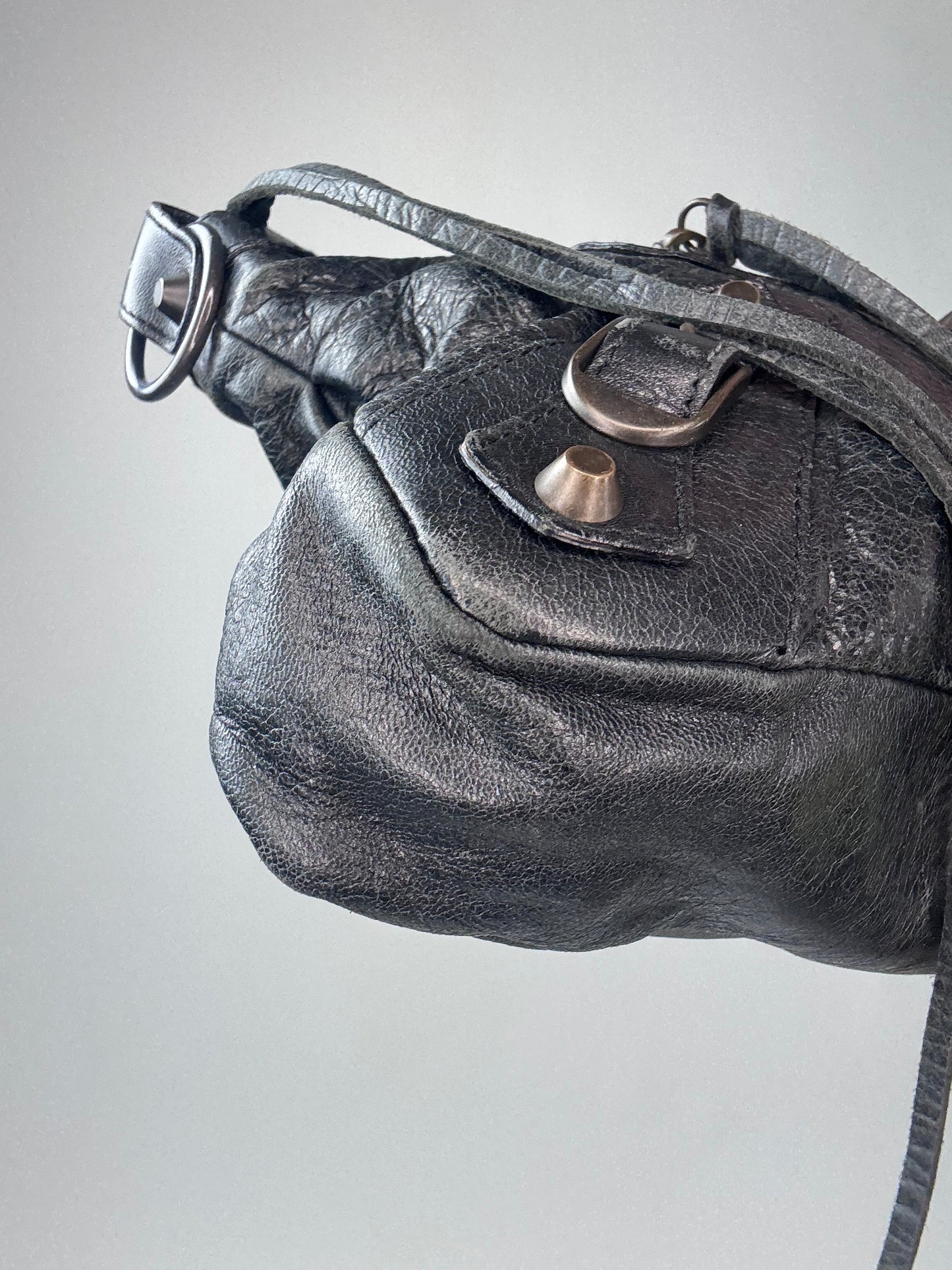 Balenciaga Le City First Bag In Black With Mirror