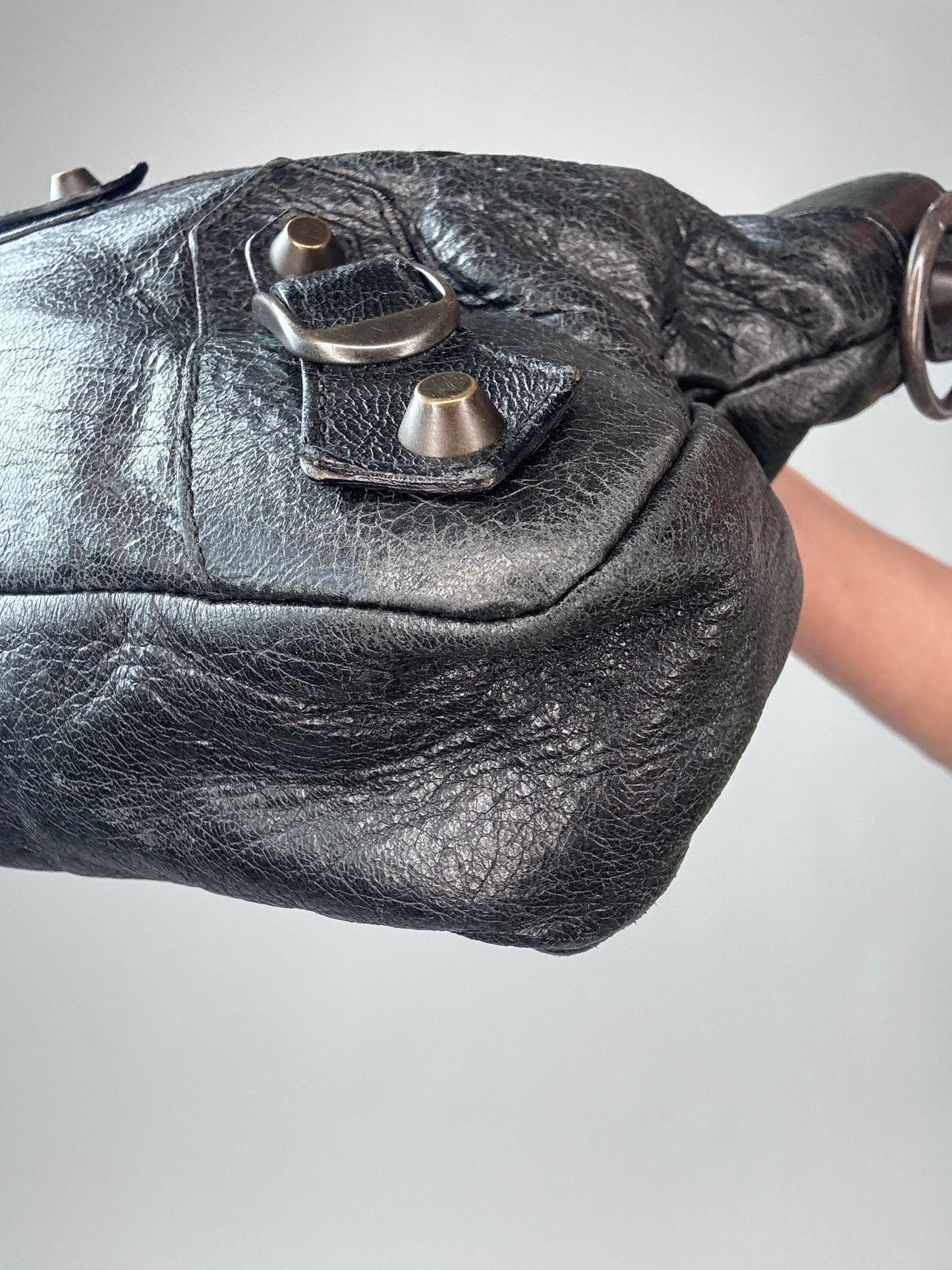 Balenciaga Le City First Bag In Black With Mirror