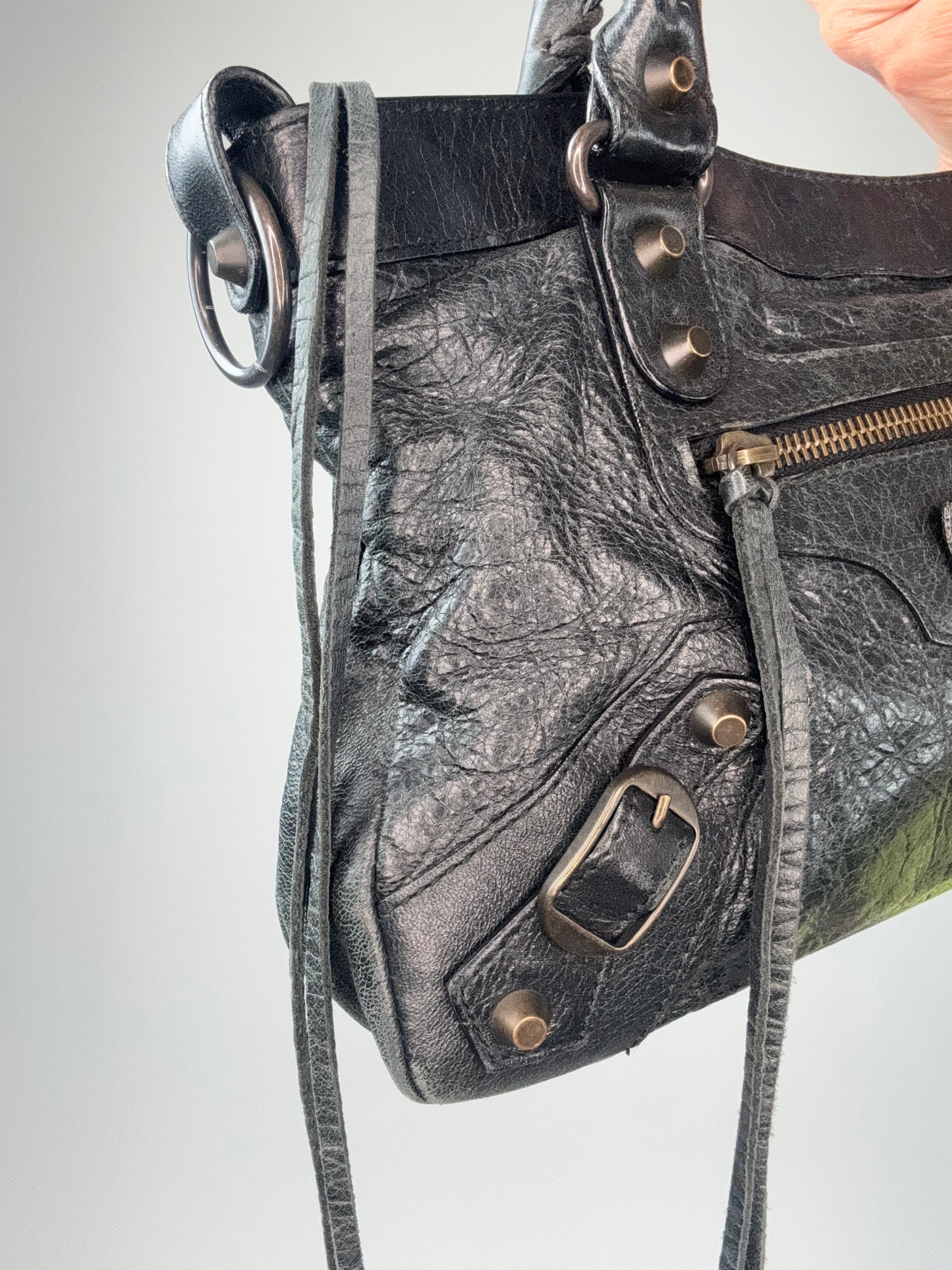 Balenciaga Le City First Bag In Black With Mirror