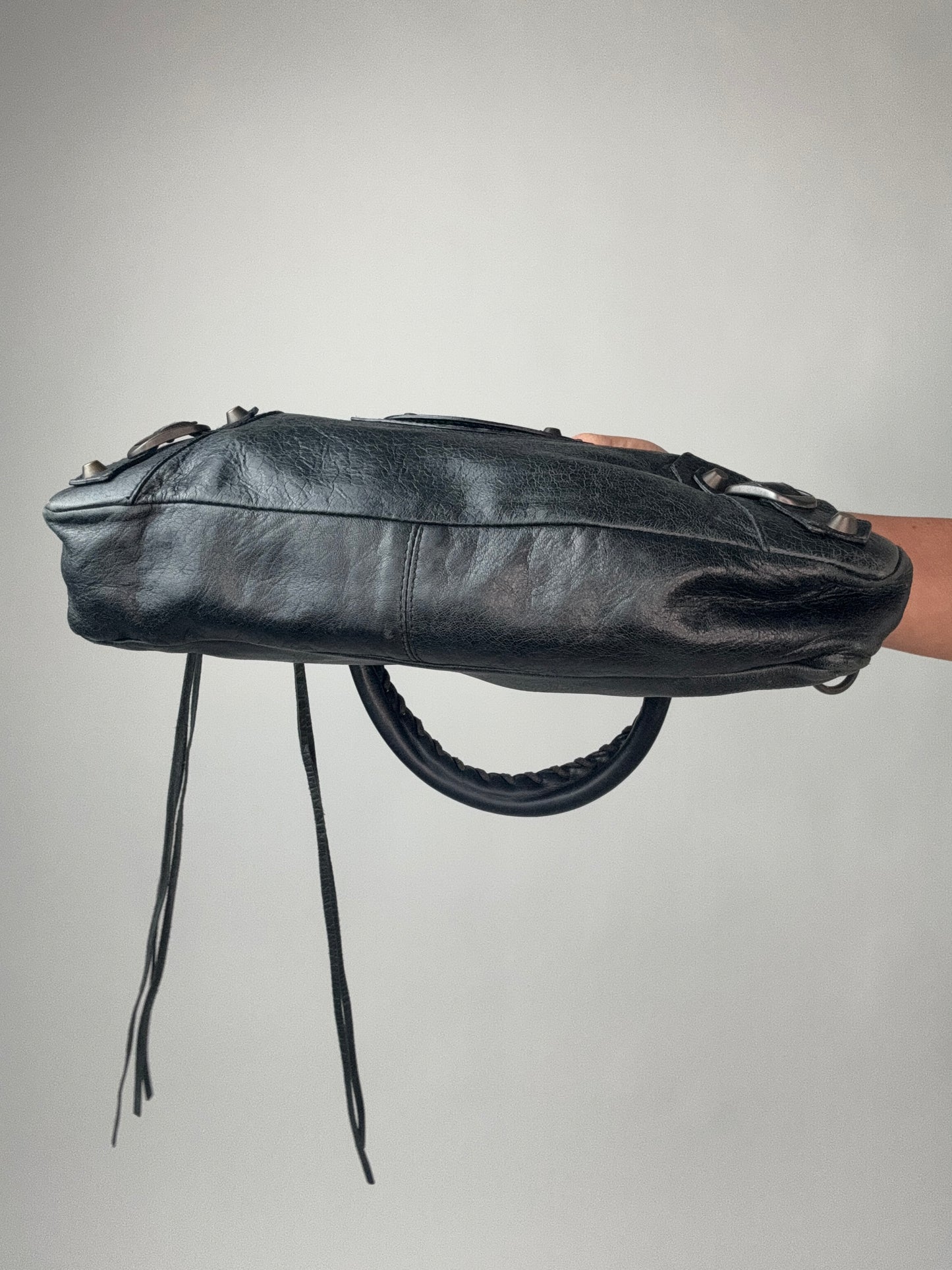 Balenciaga Le City First Bag In Black With Mirror