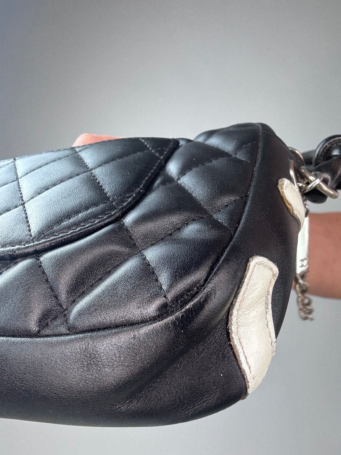 Chanel Cambon Pochette Black White