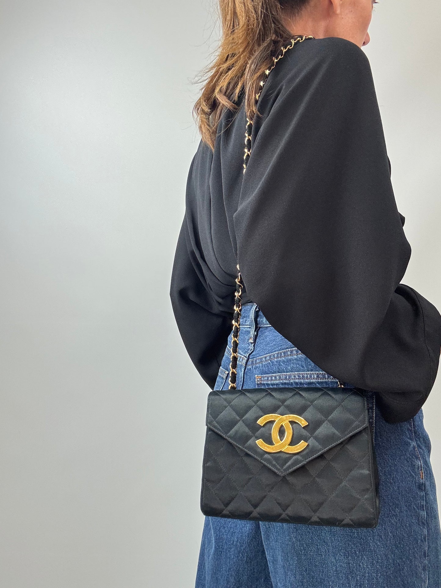 Chanel Satin Envelope Oversized CC Bag
