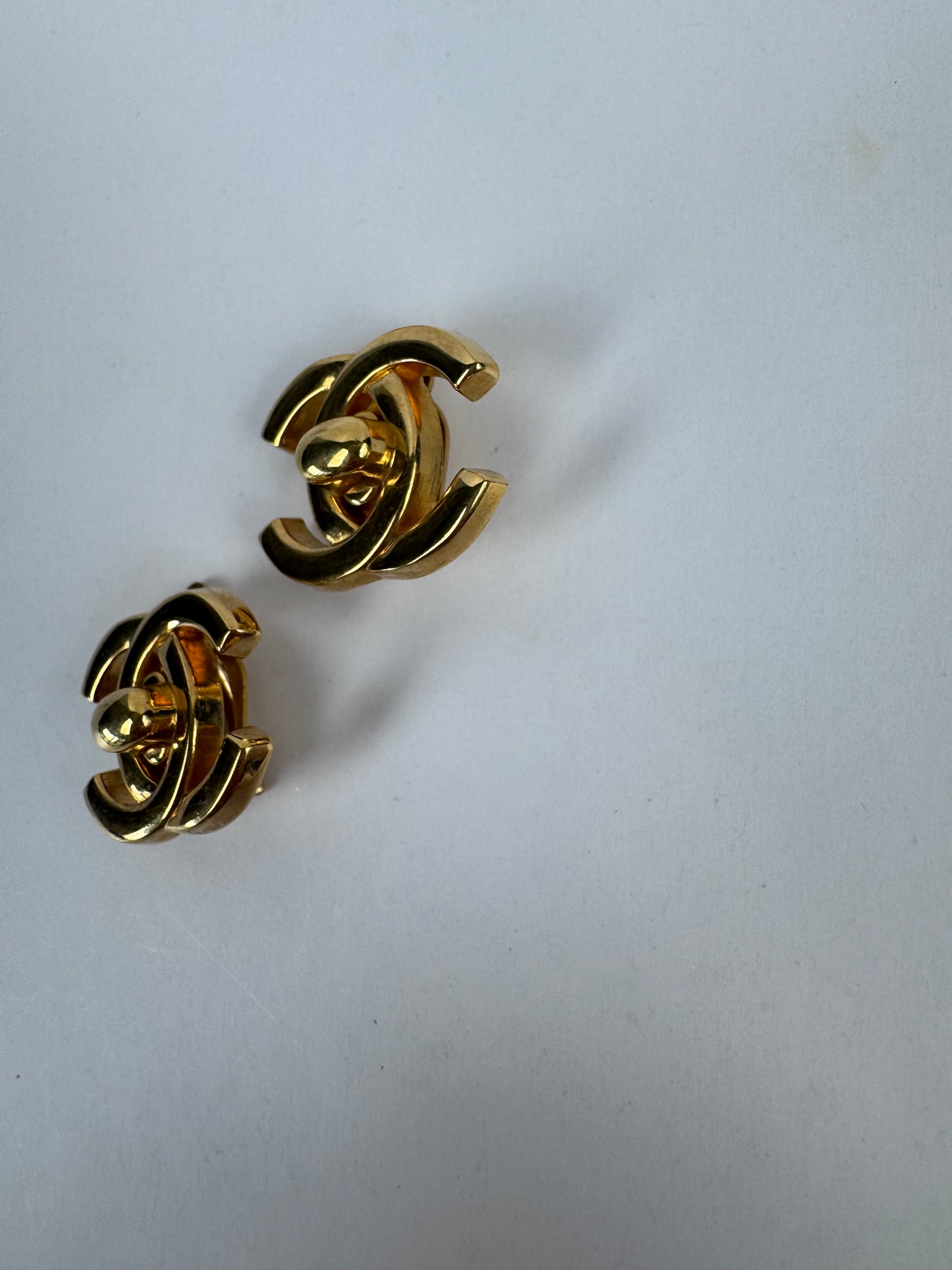 Chanel Turnlock Vintage Clip On Earrings