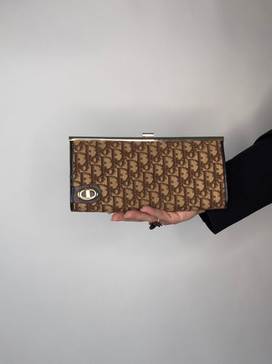 Dior Vintage Kiss Lock Trotter Clutch