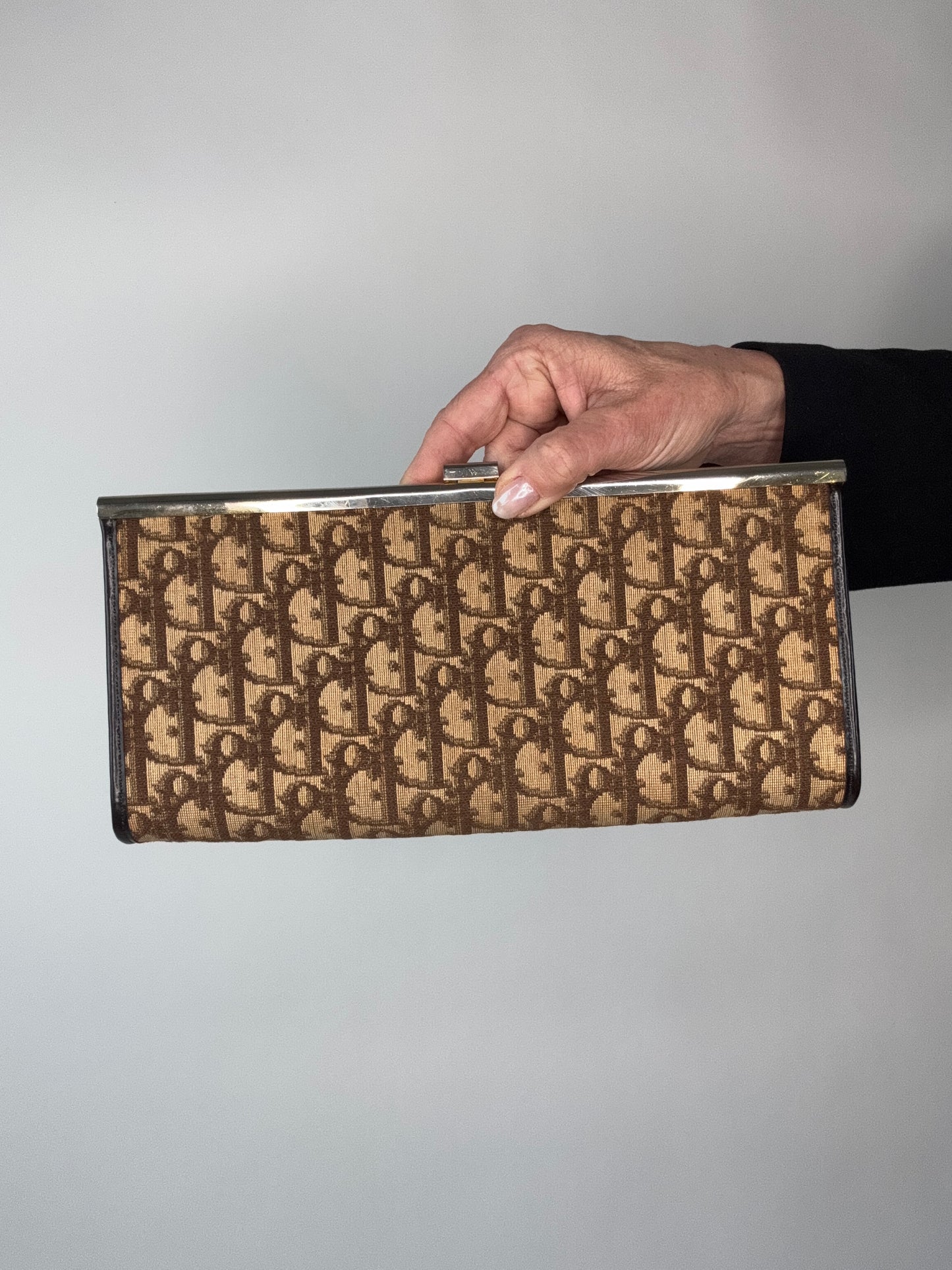 Dior Vintage Kiss Lock Trotter Clutch