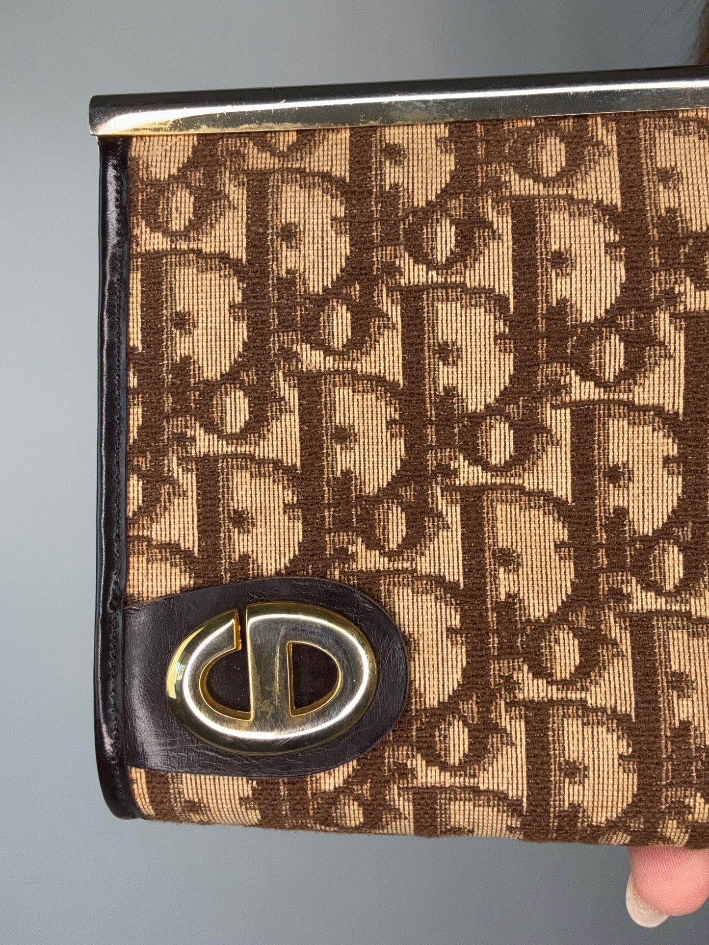 Dior Vintage Kiss Lock Trotter Clutch