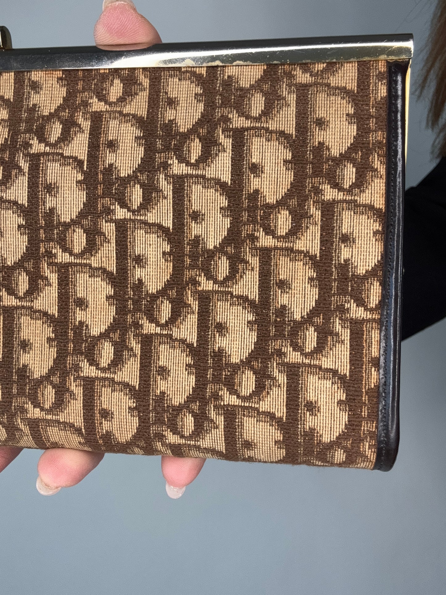 Dior Vintage Kiss Lock Trotter Clutch
