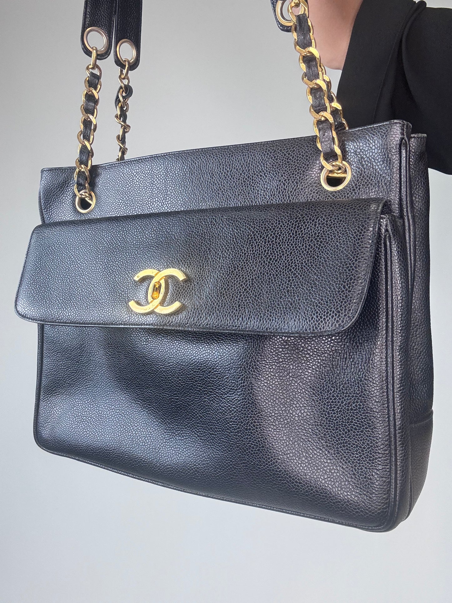 Chanel Caviar Double Sided Tote