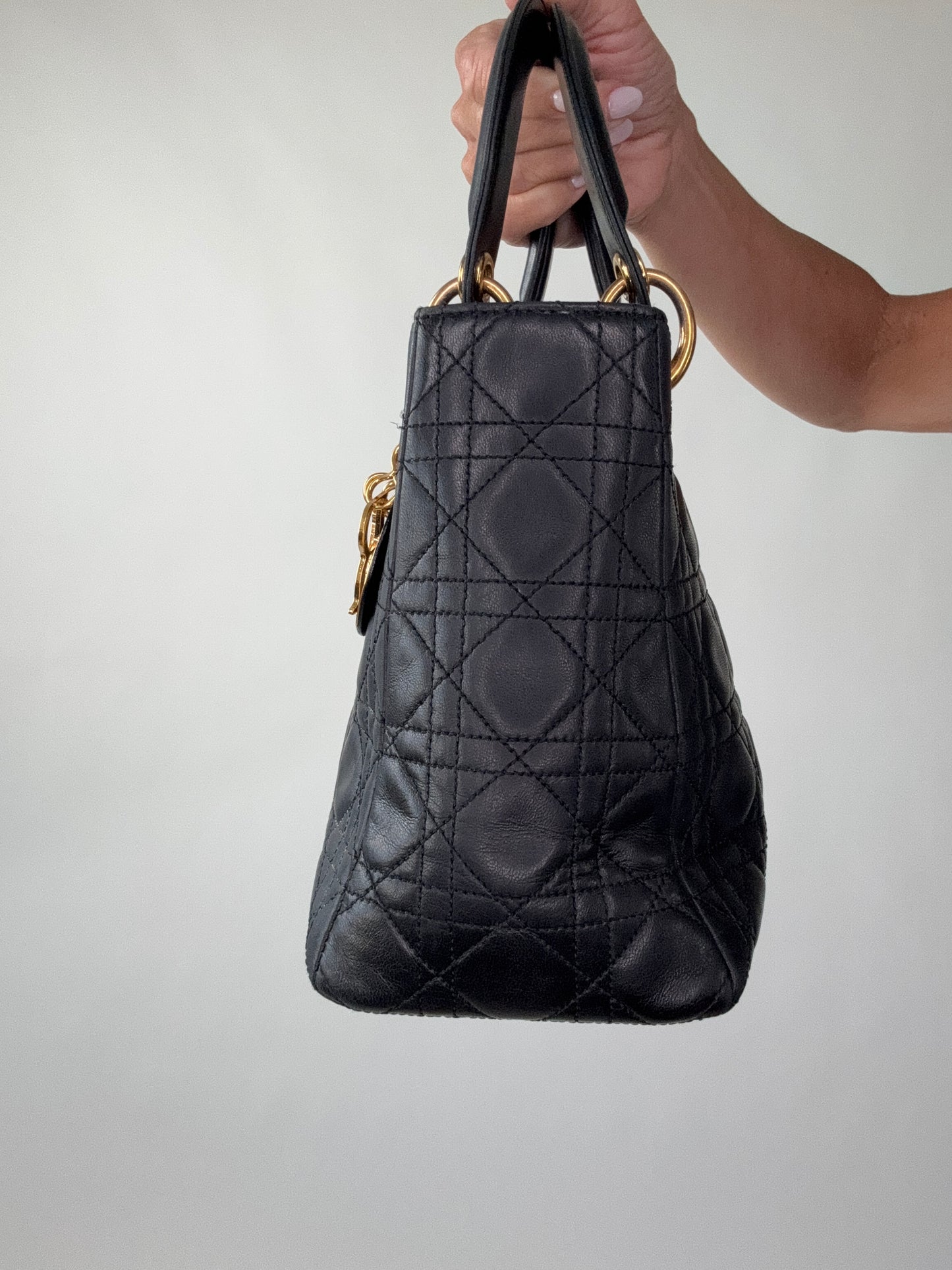 Christian Dior Lady Cannage Two Way Bag