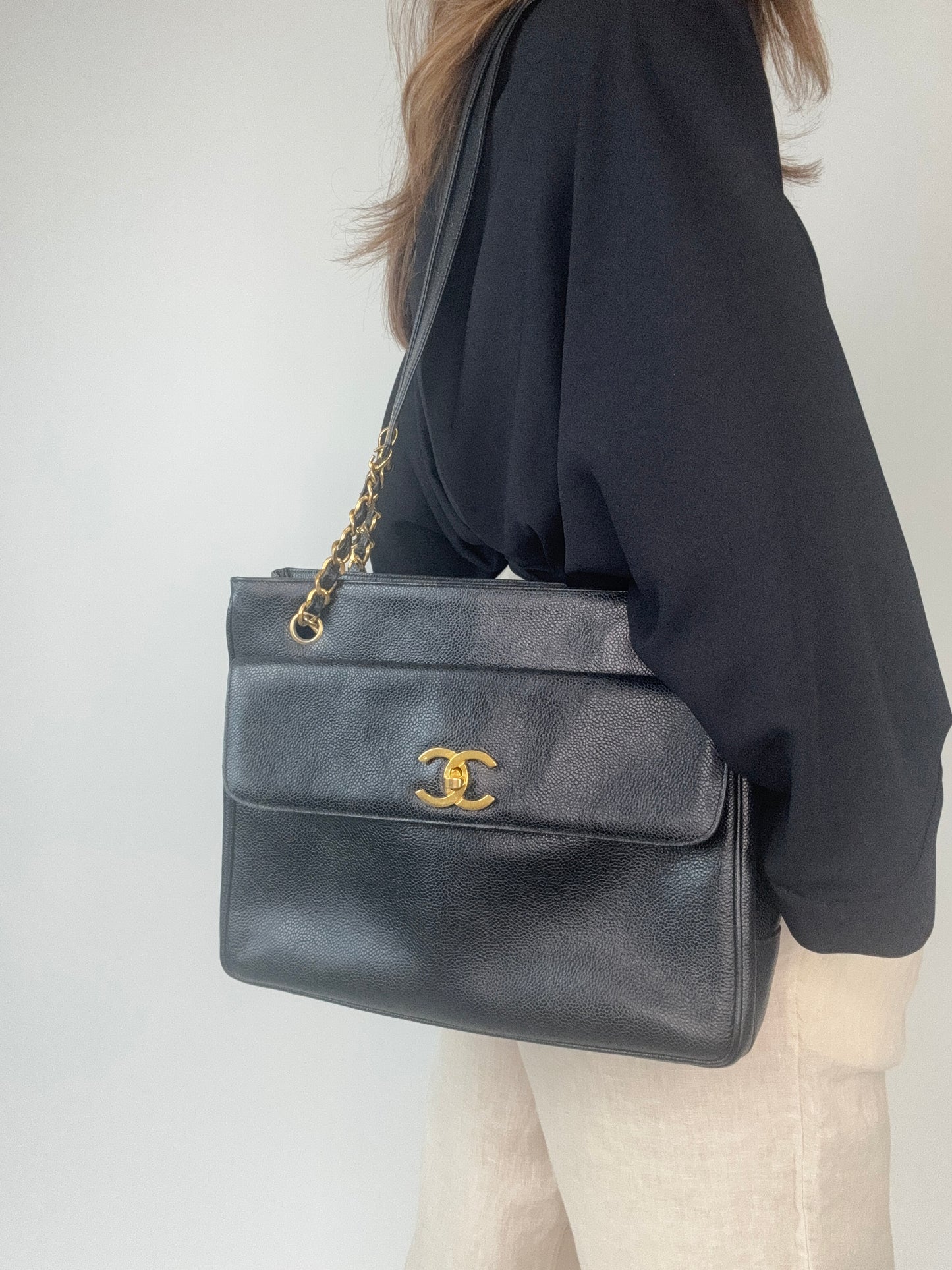 Chanel Caviar Double Sided Tote