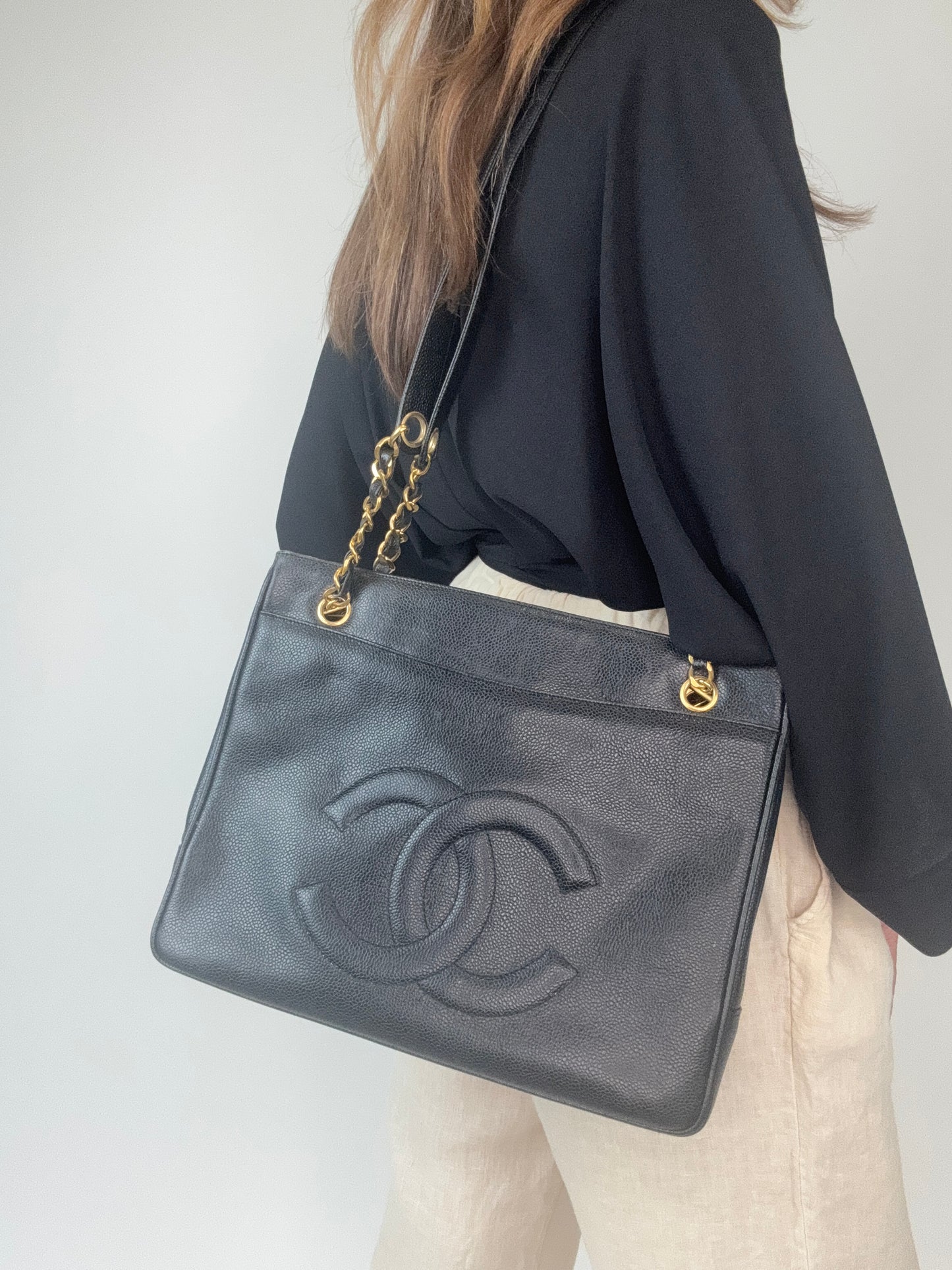Chanel Caviar Double Sided Tote