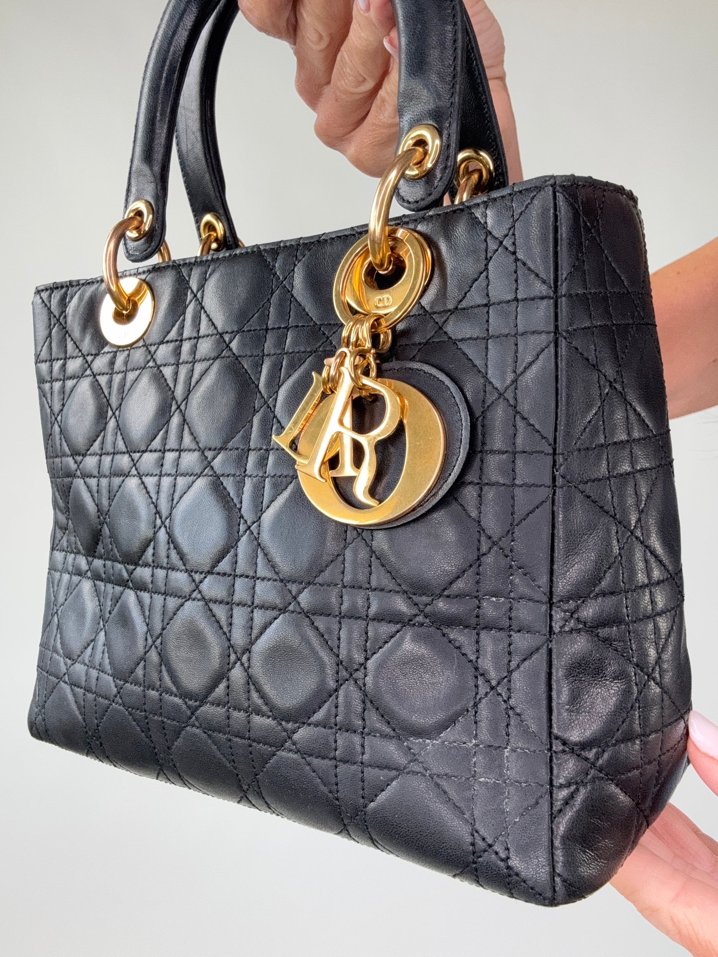 Christian Dior Lady Cannage Two Way Bag