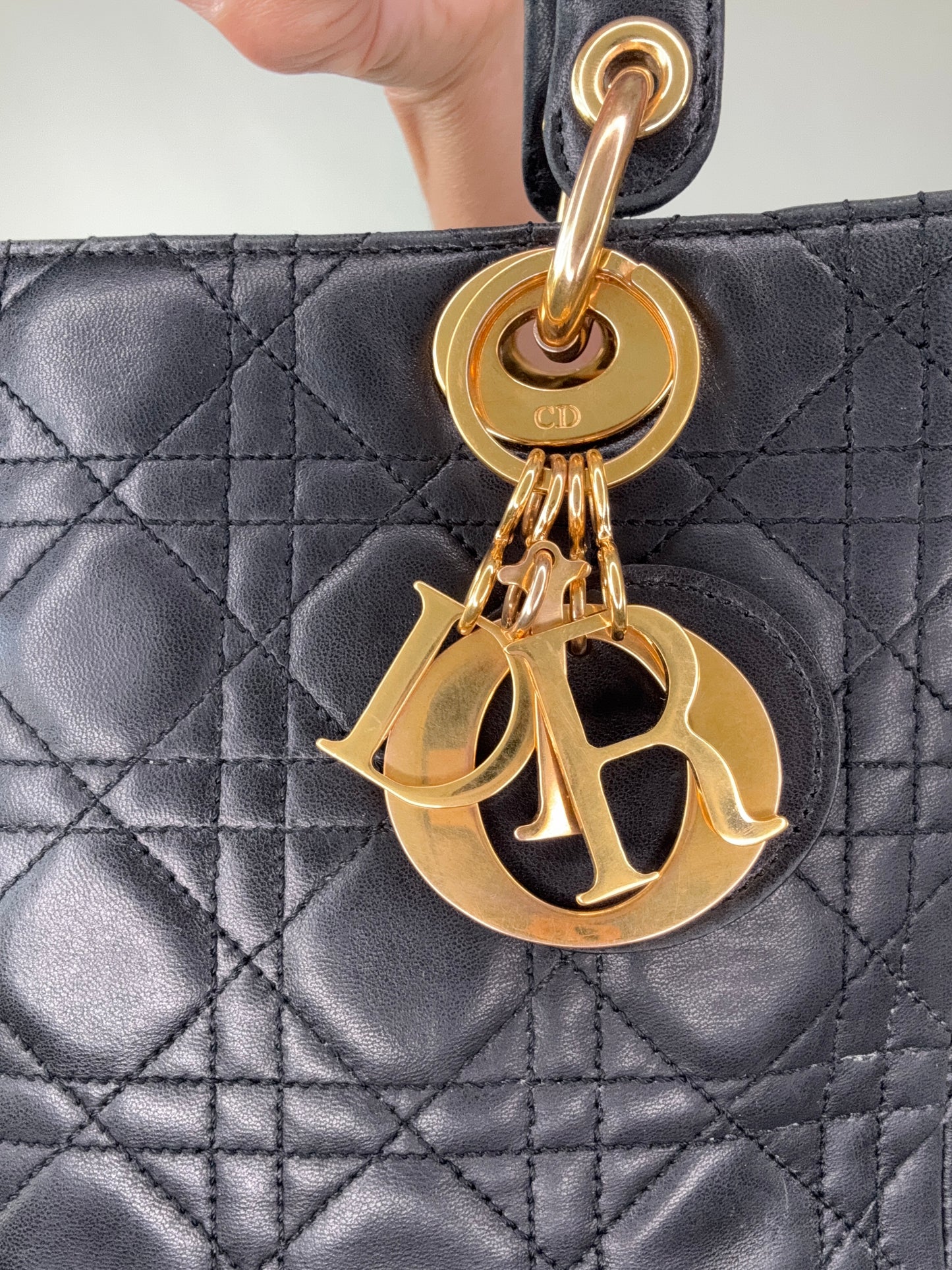 Christian Dior Lady Cannage Two Way Bag