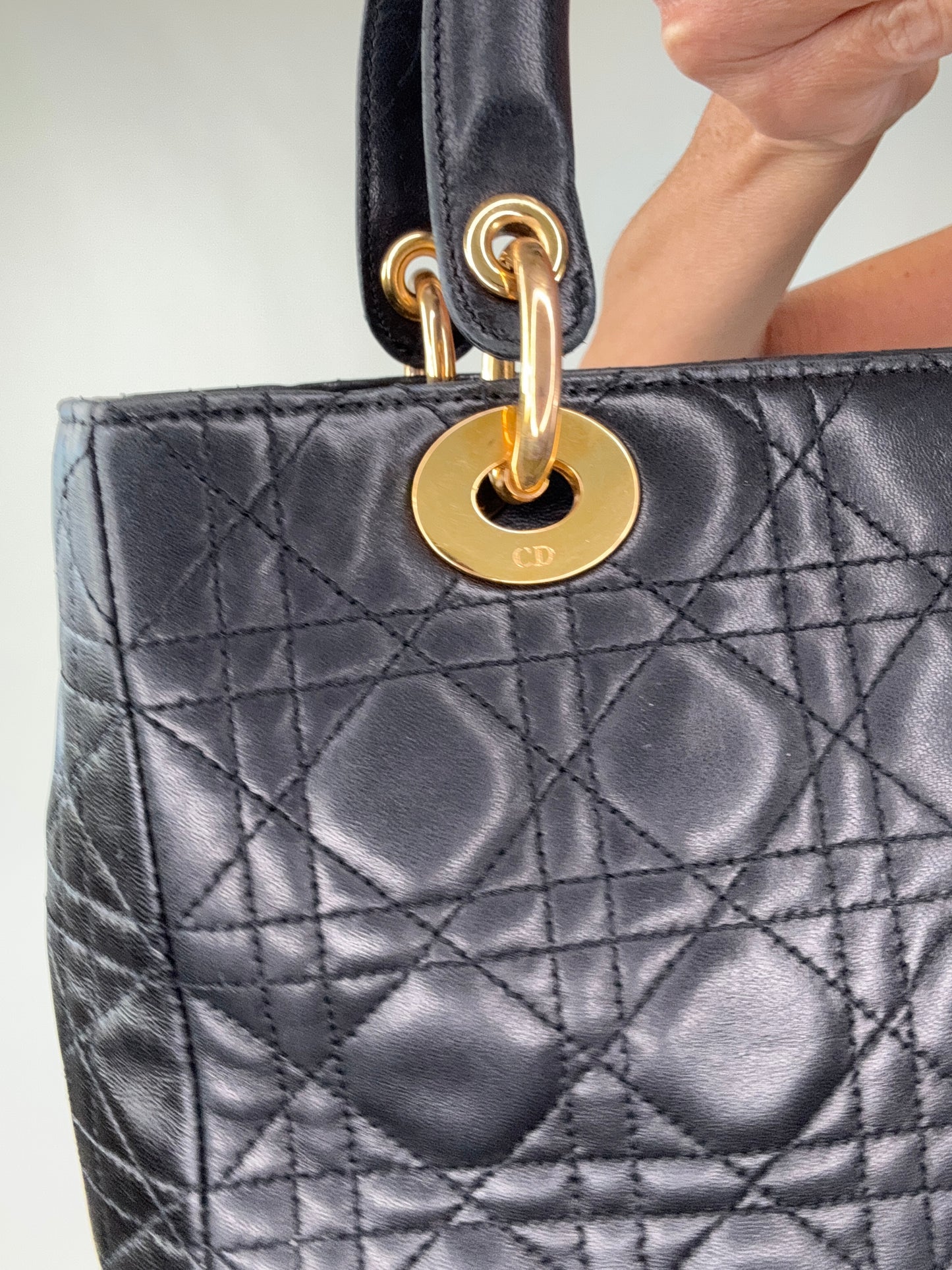 Christian Dior Lady Cannage Two Way Bag