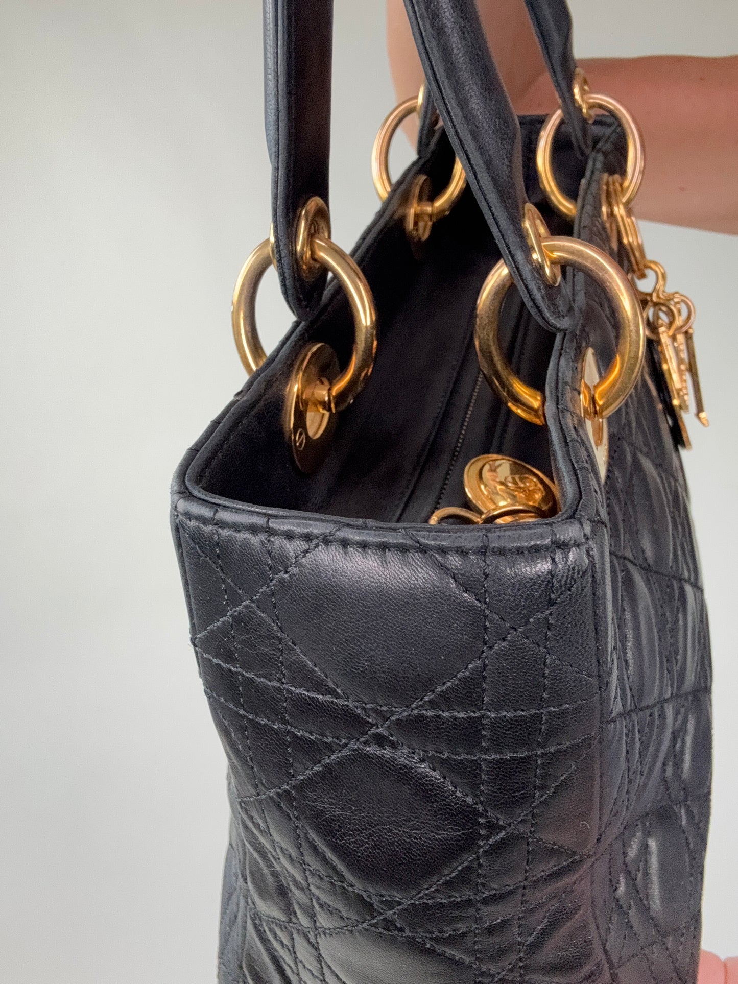 Christian Dior Lady Cannage Two Way Bag