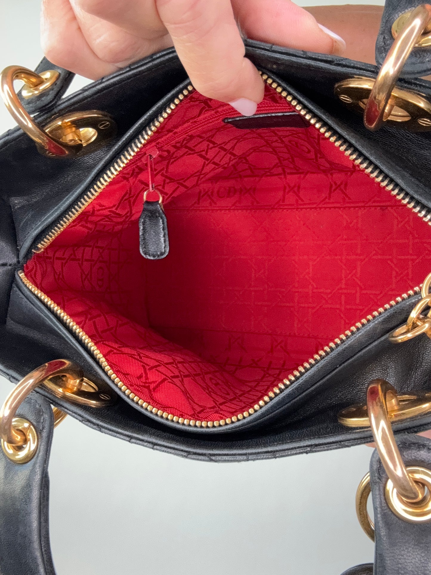Christian Dior Lady Cannage Two Way Bag