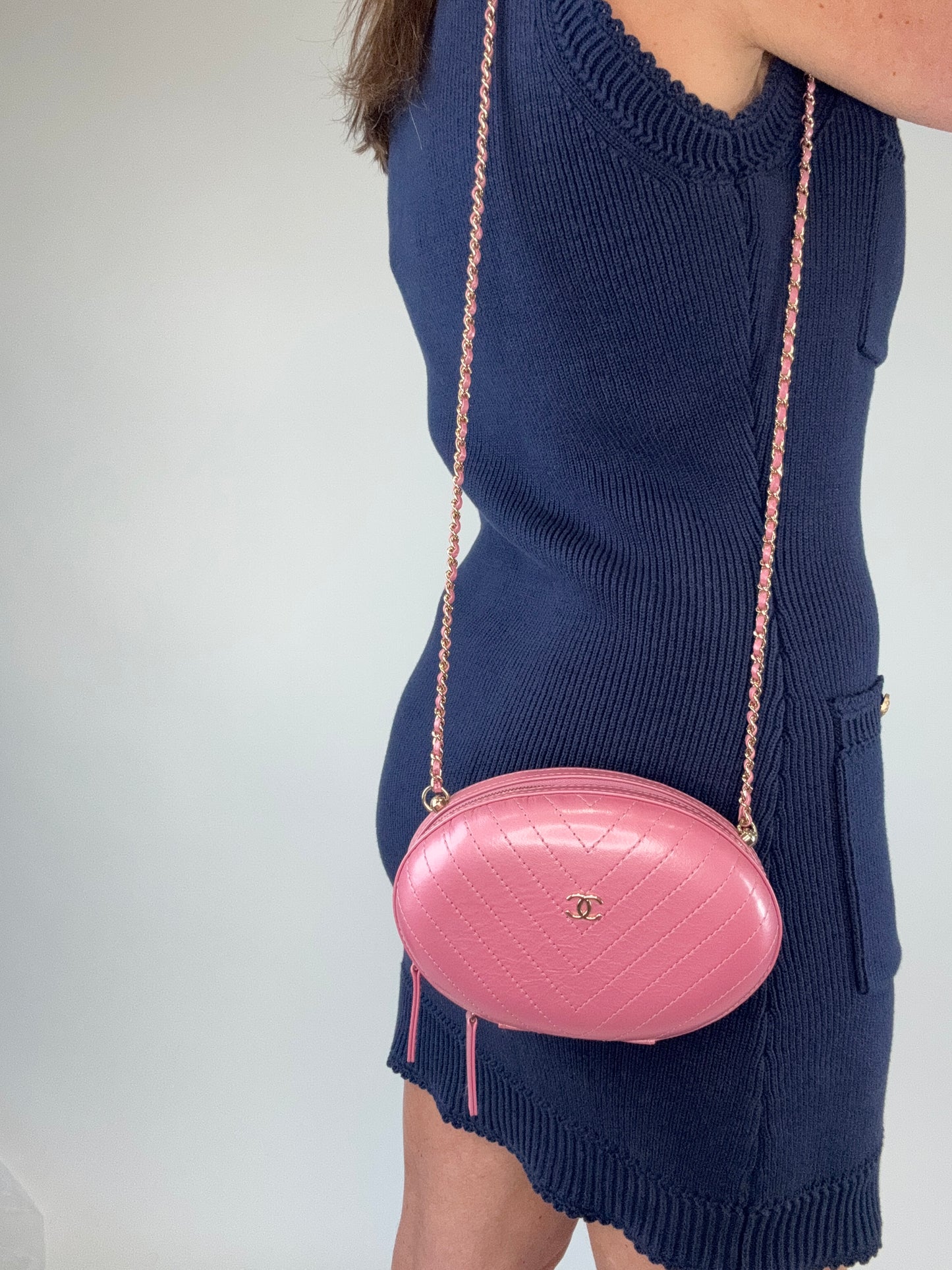 Chanel Mademoiselle Rare Oval Chain Bag