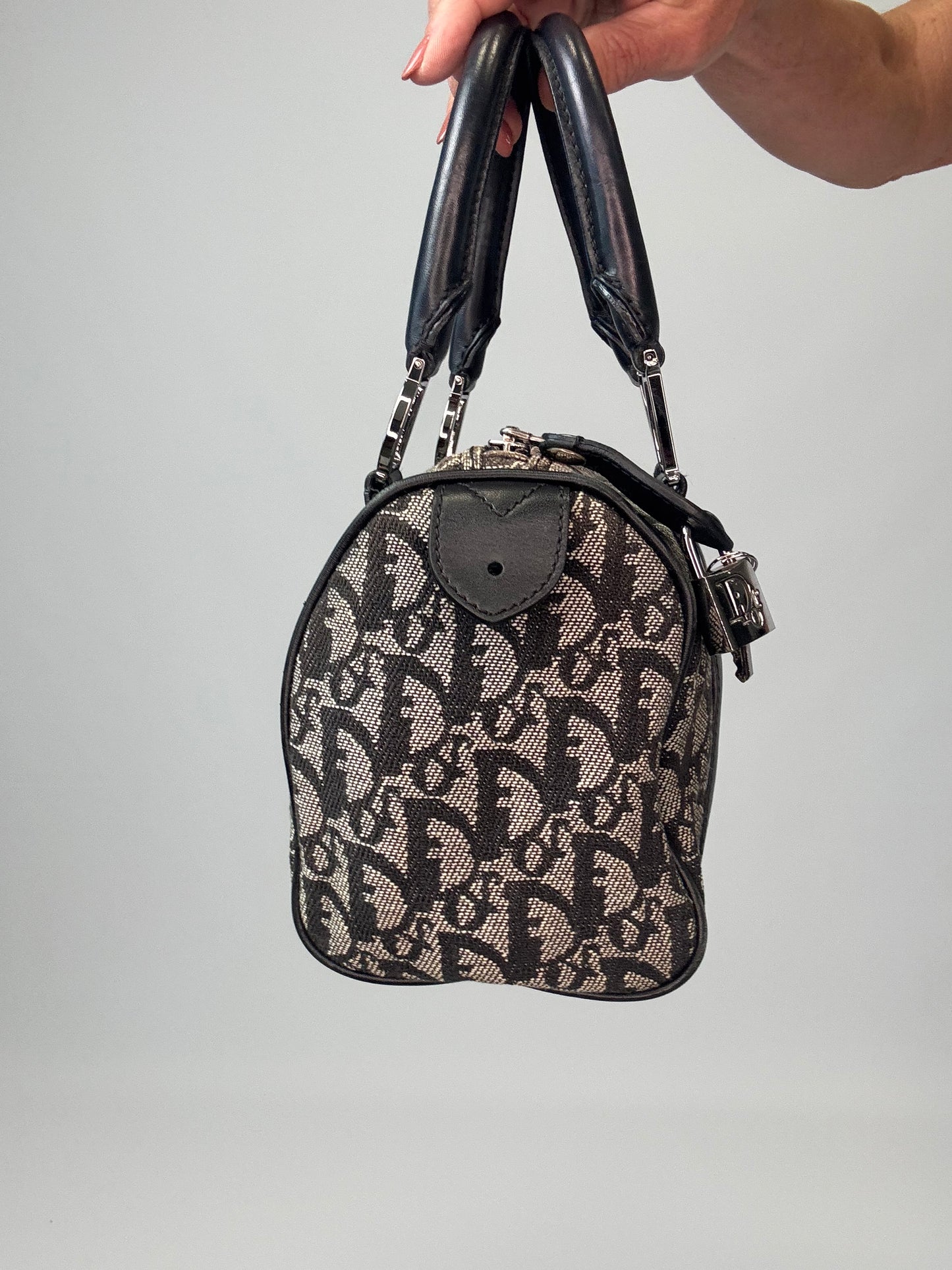 Dior Trotter Mini Boston Bag -Navy Blue