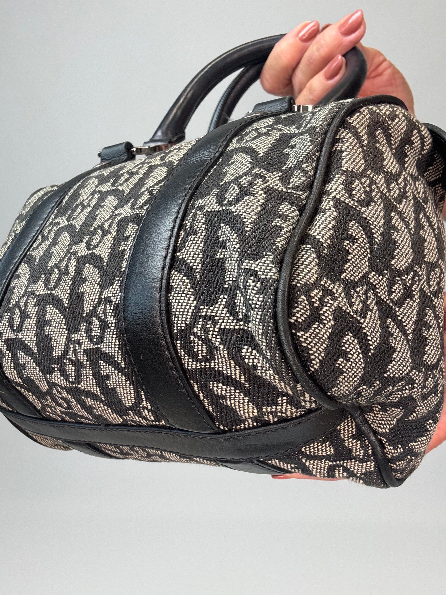 Dior Trotter Mini Boston Bag -Navy Blue