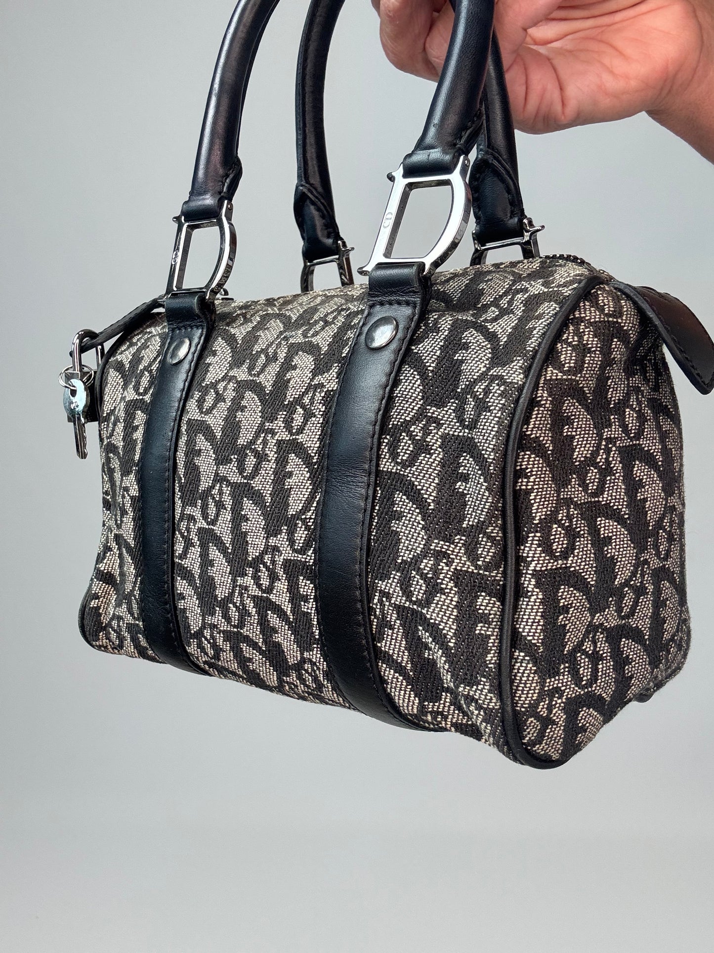 Dior Trotter Mini Boston Bag -Navy Blue