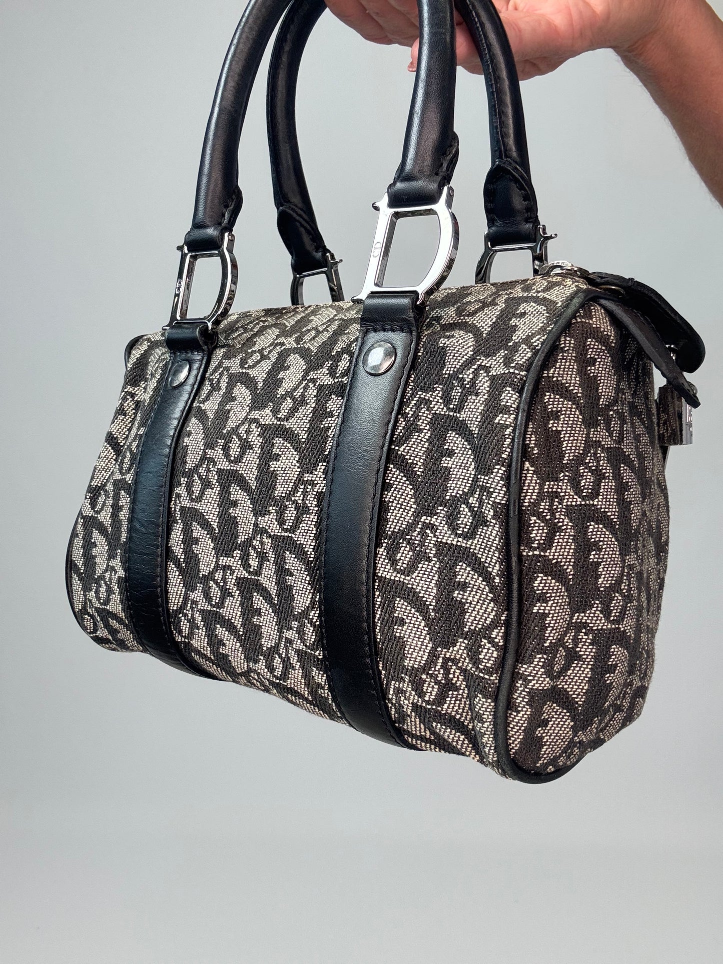 Dior Trotter Mini Boston Bag -Navy Blue