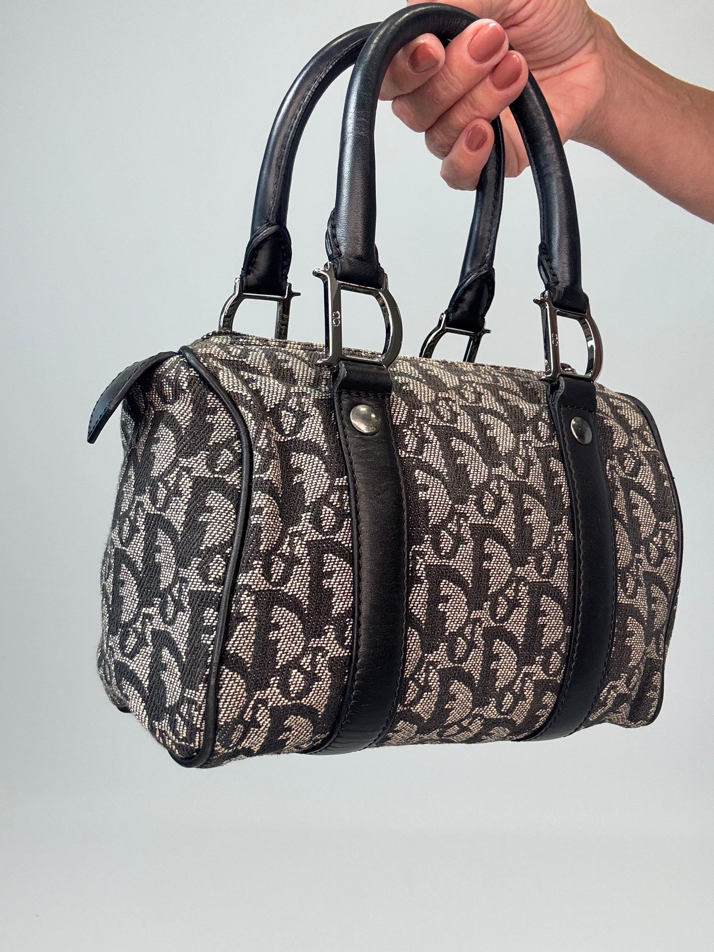 Dior Trotter Mini Boston Bag -Navy Blue