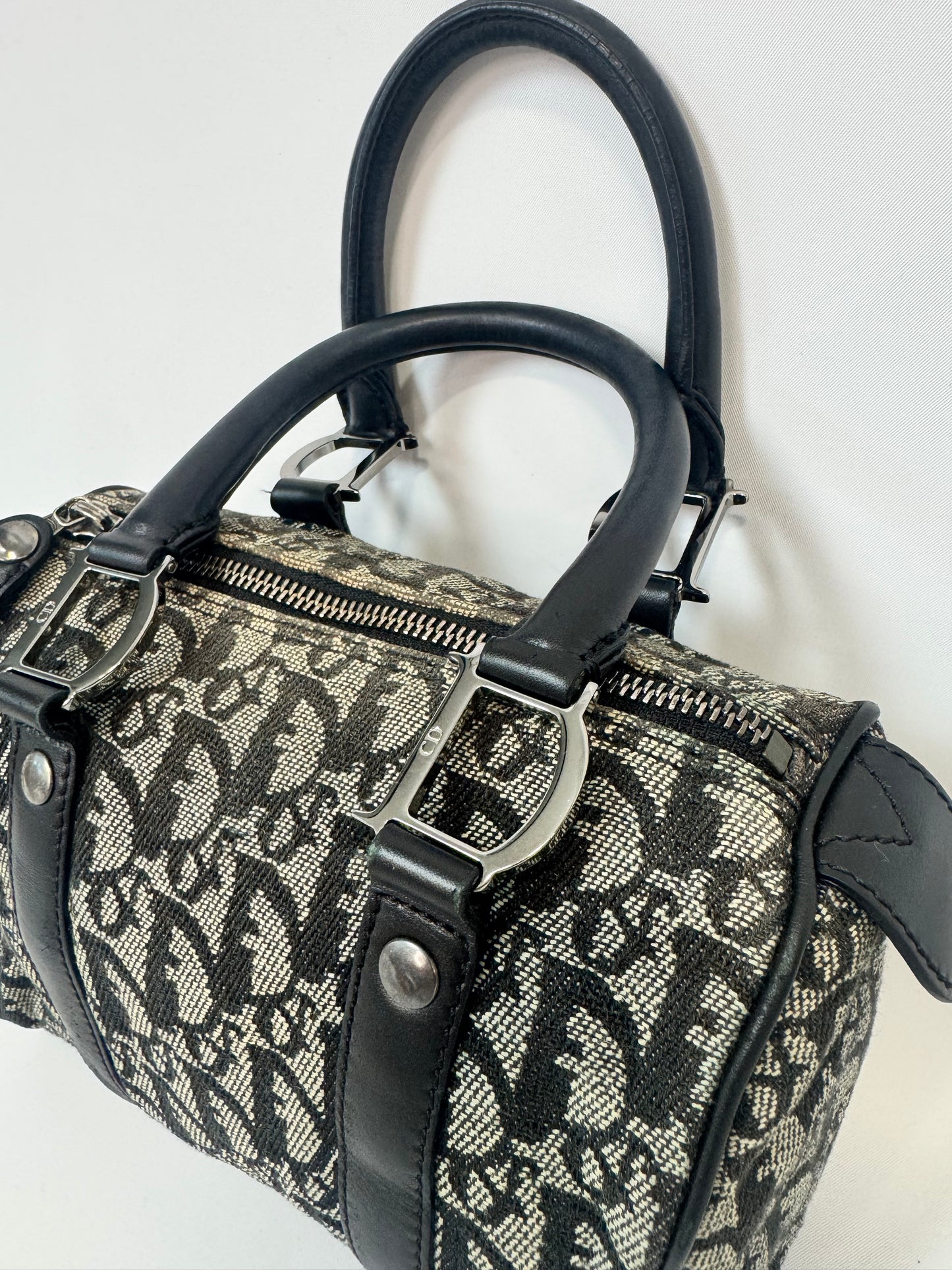 Dior Trotter Mini Boston Bag -Navy Blue