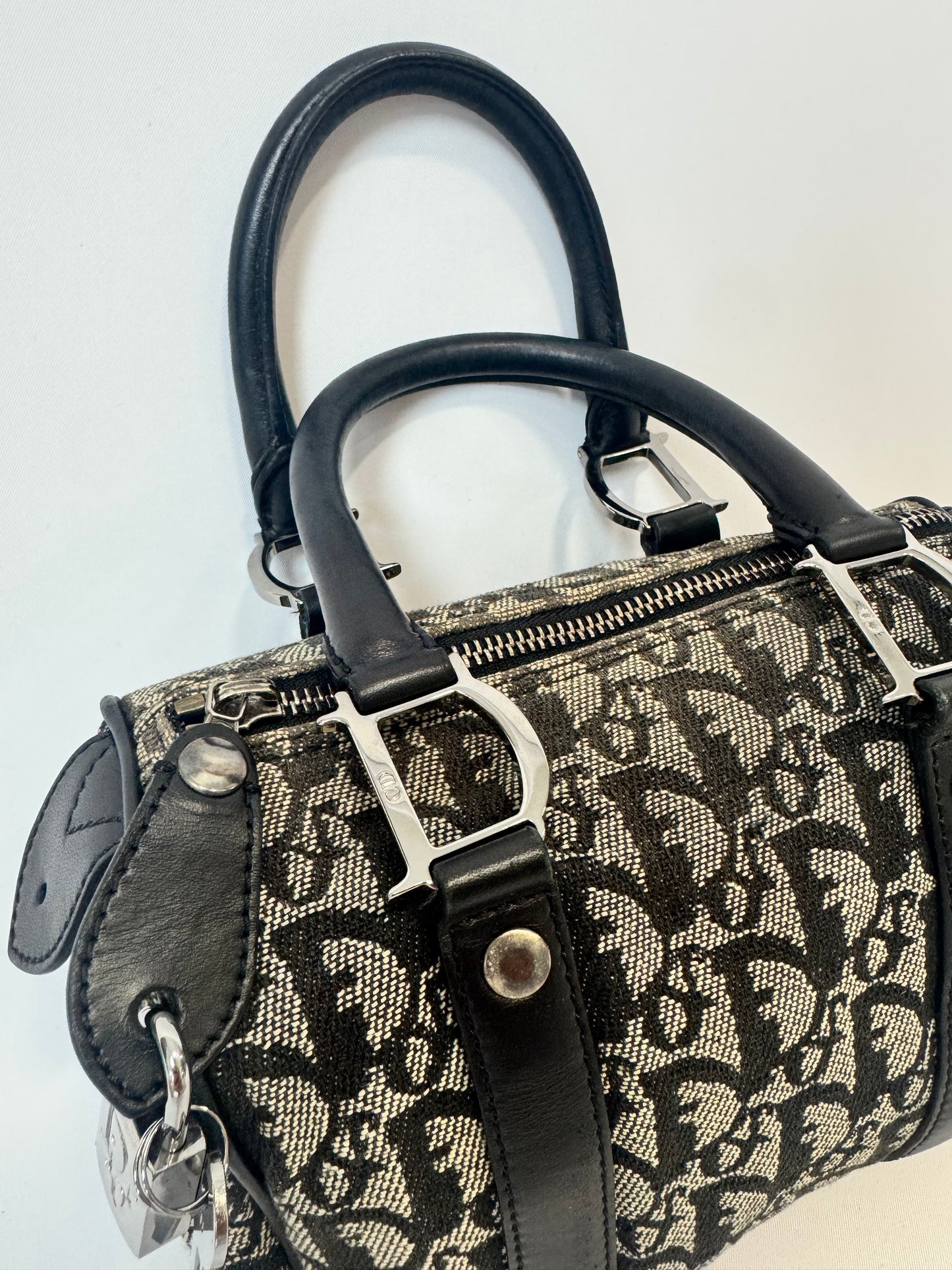 Dior Trotter Mini Boston Bag -Navy Blue