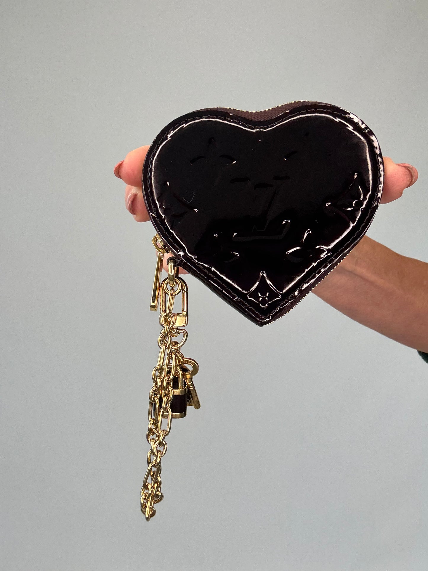 Louis Vuitton Vernis Coeur Heart Coin Purse - Amarante