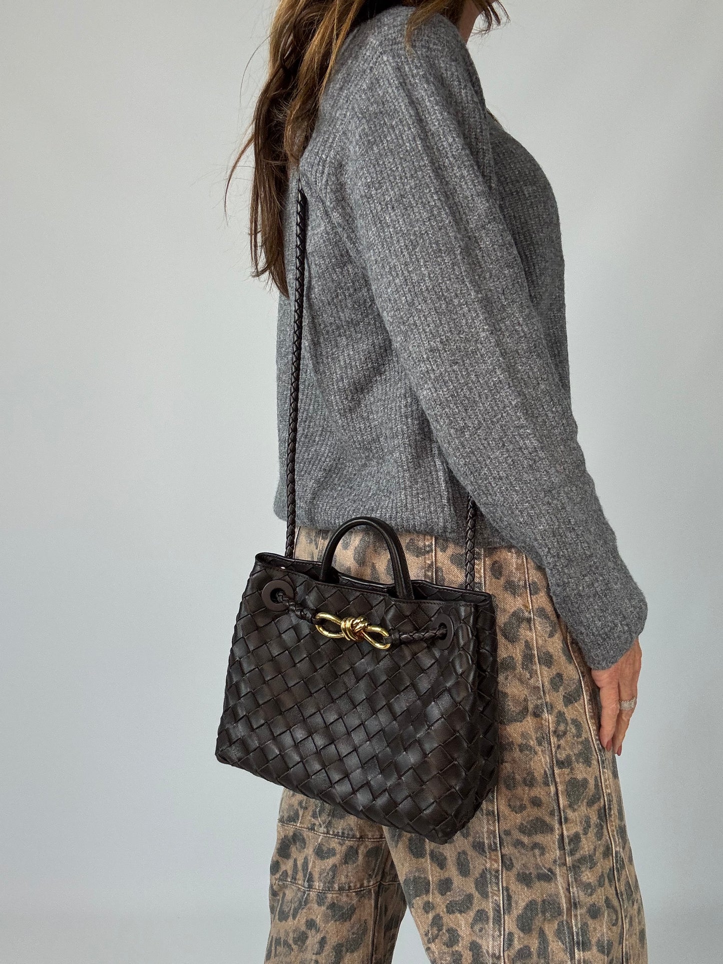 Bottega Veneta Andiamo Small-Brown