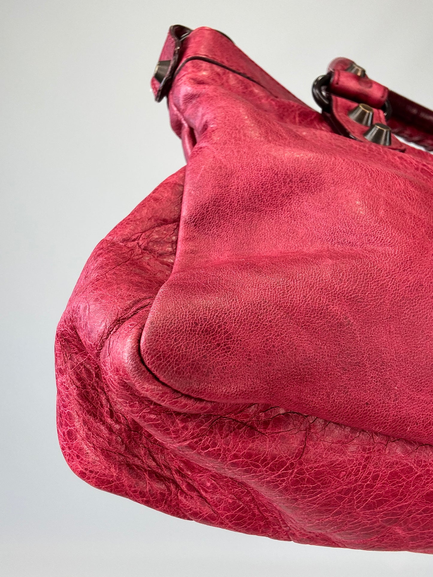 Balenciaga First La City- Burgundy Red