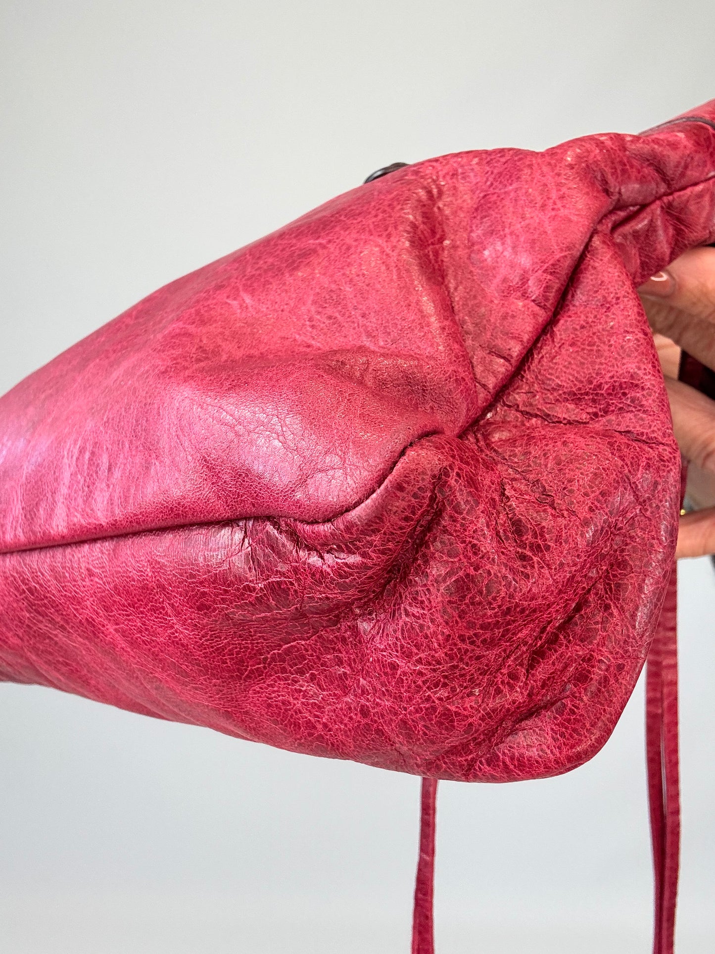 Balenciaga First La City- Burgundy Red