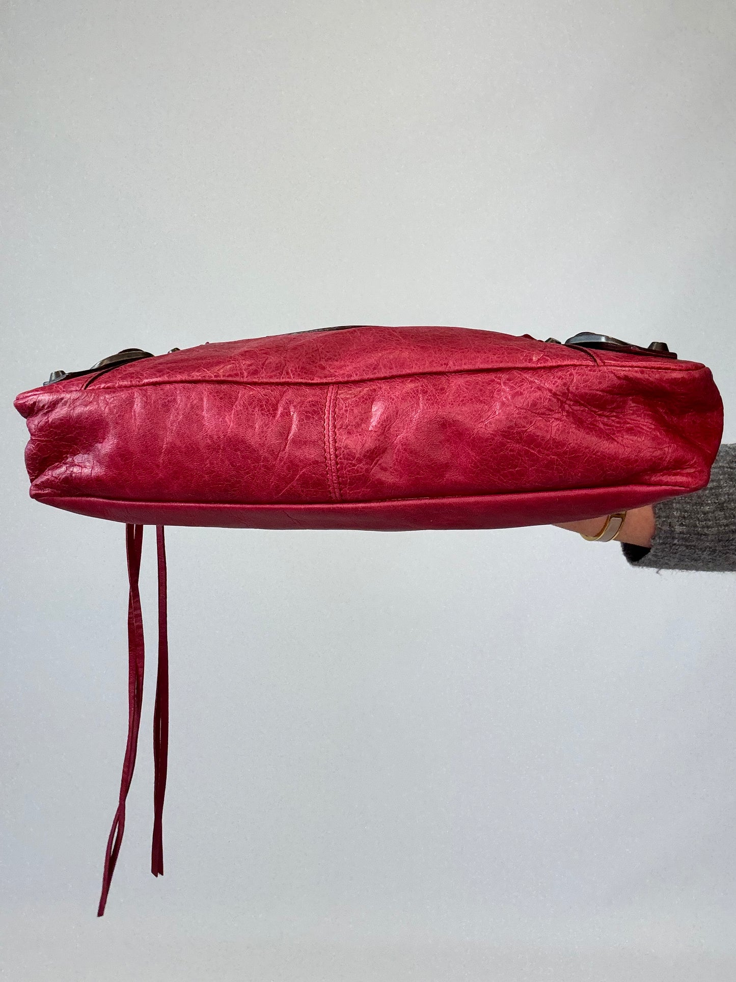 Balenciaga First La City- Burgundy Red