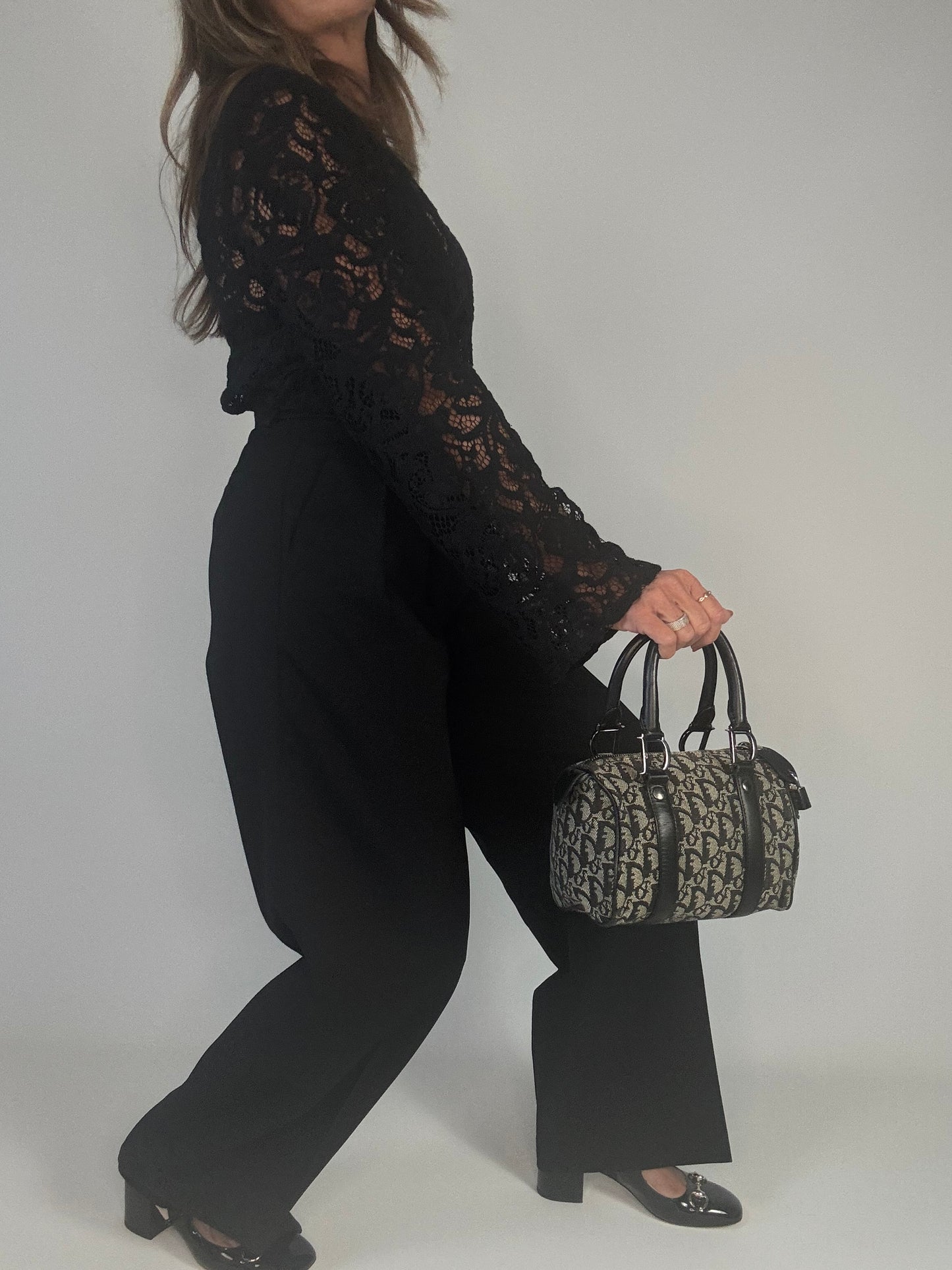 Dior Trotter Mini Boston Bag -Navy Blue
