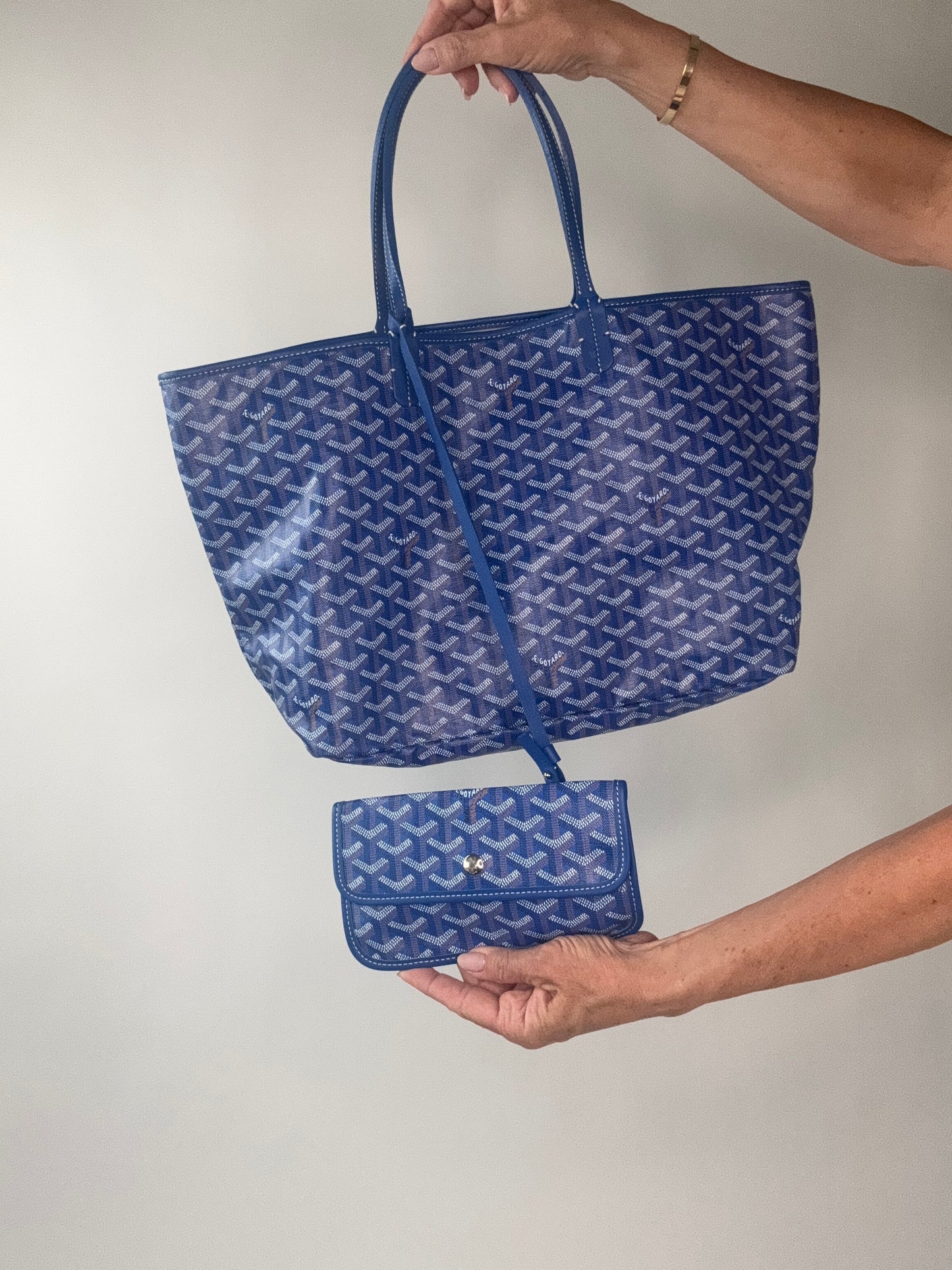 Goyard St Louis PM With Pouch Blue