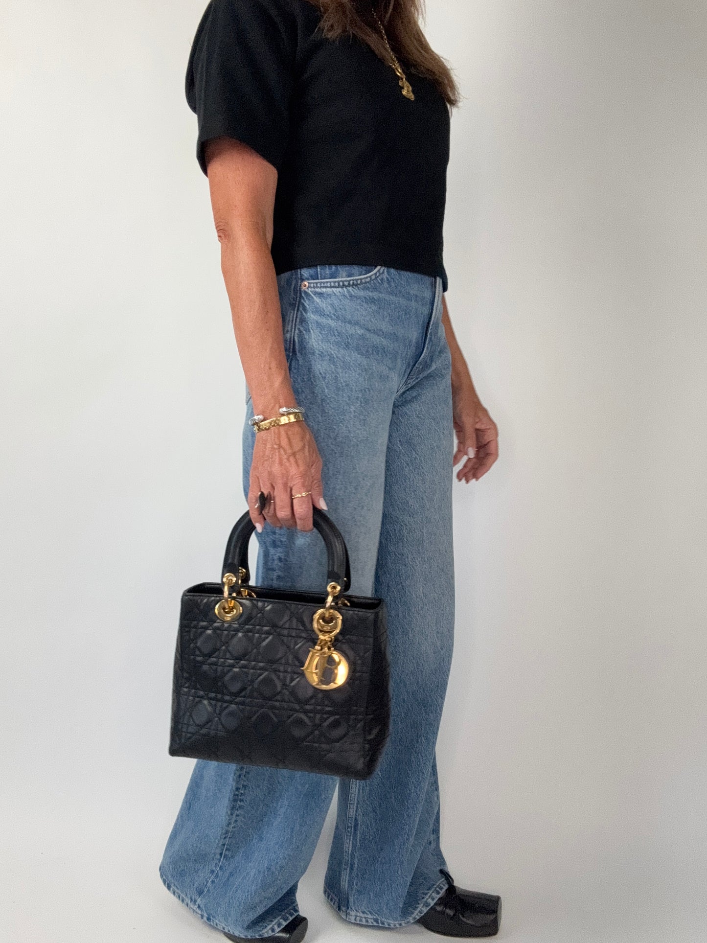 Christian Dior Lady Cannage Two Way Bag