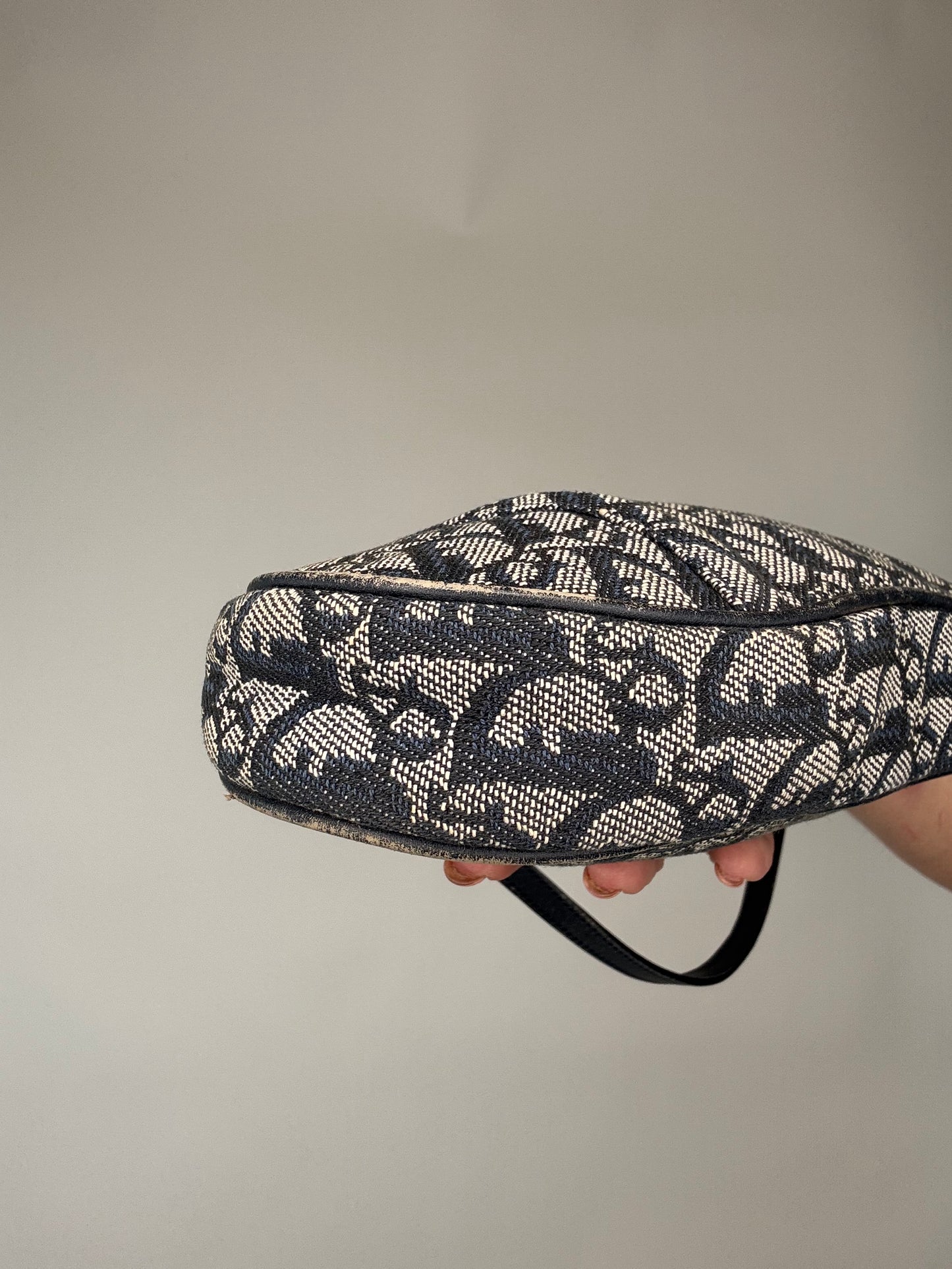 Dior Vintage Saddle Pochette Oblique Blue
