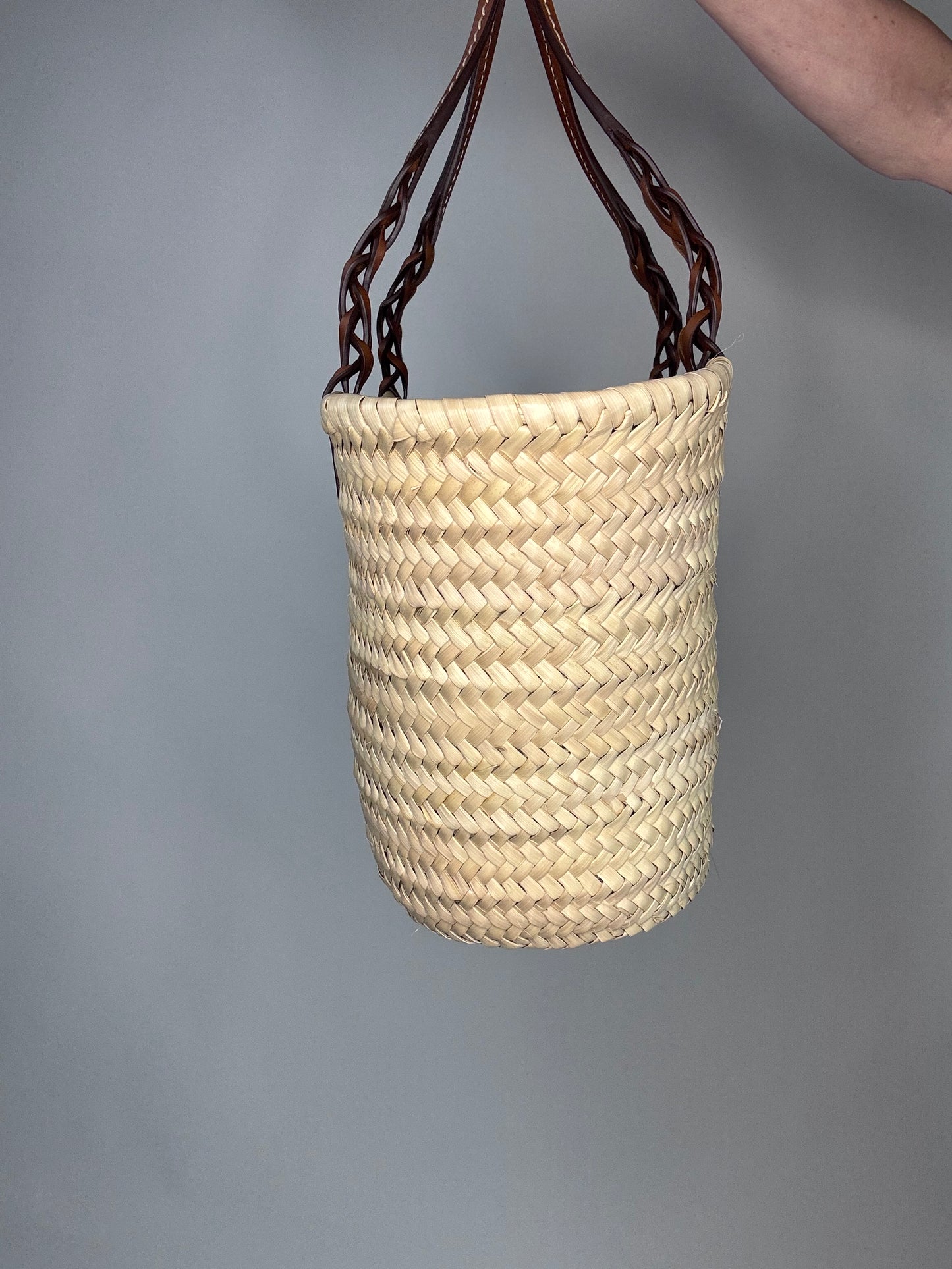 Prada Palmitto Vitello Woven Palm Tote