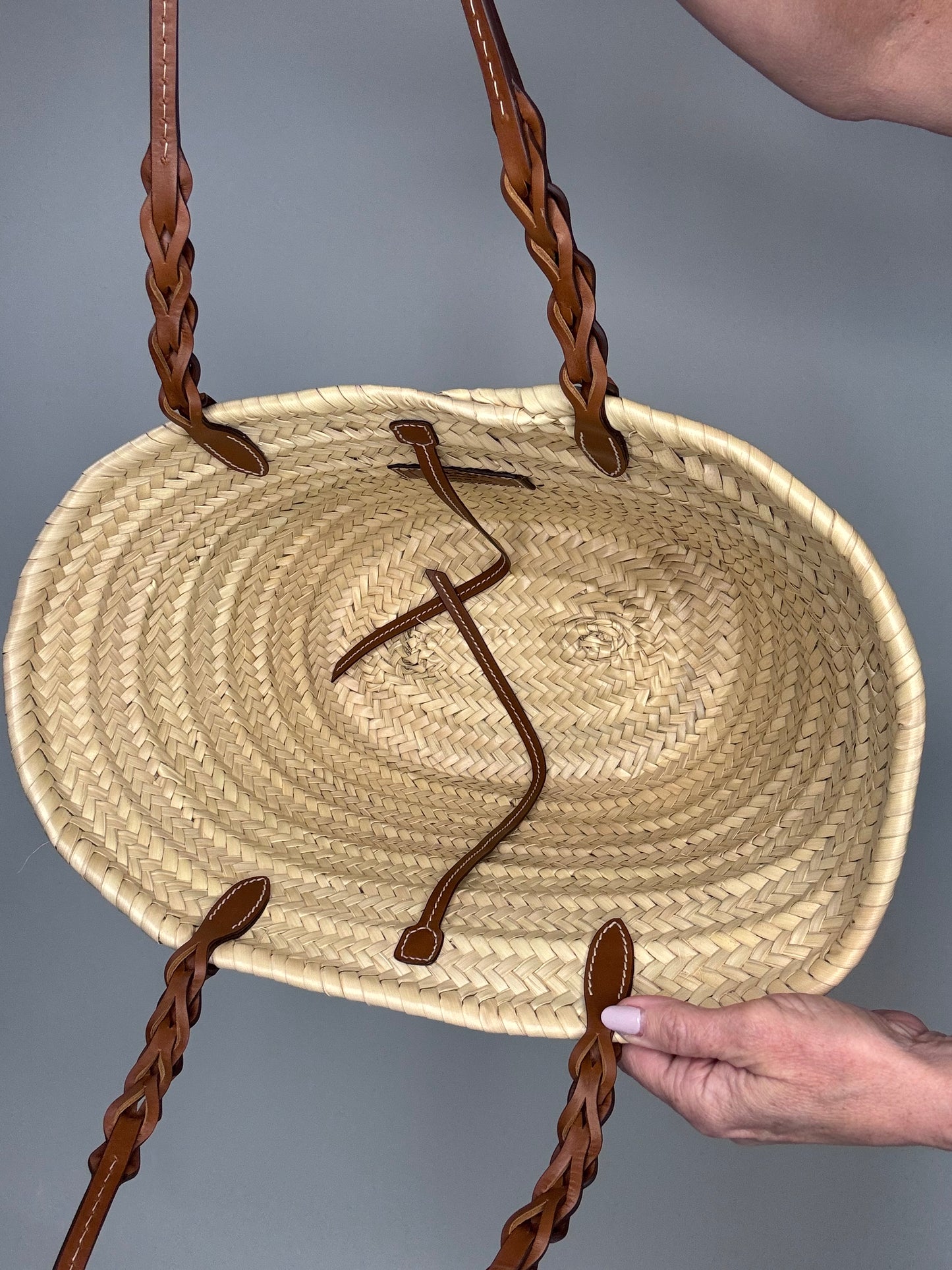Prada Palmitto Vitello Woven Palm Tote