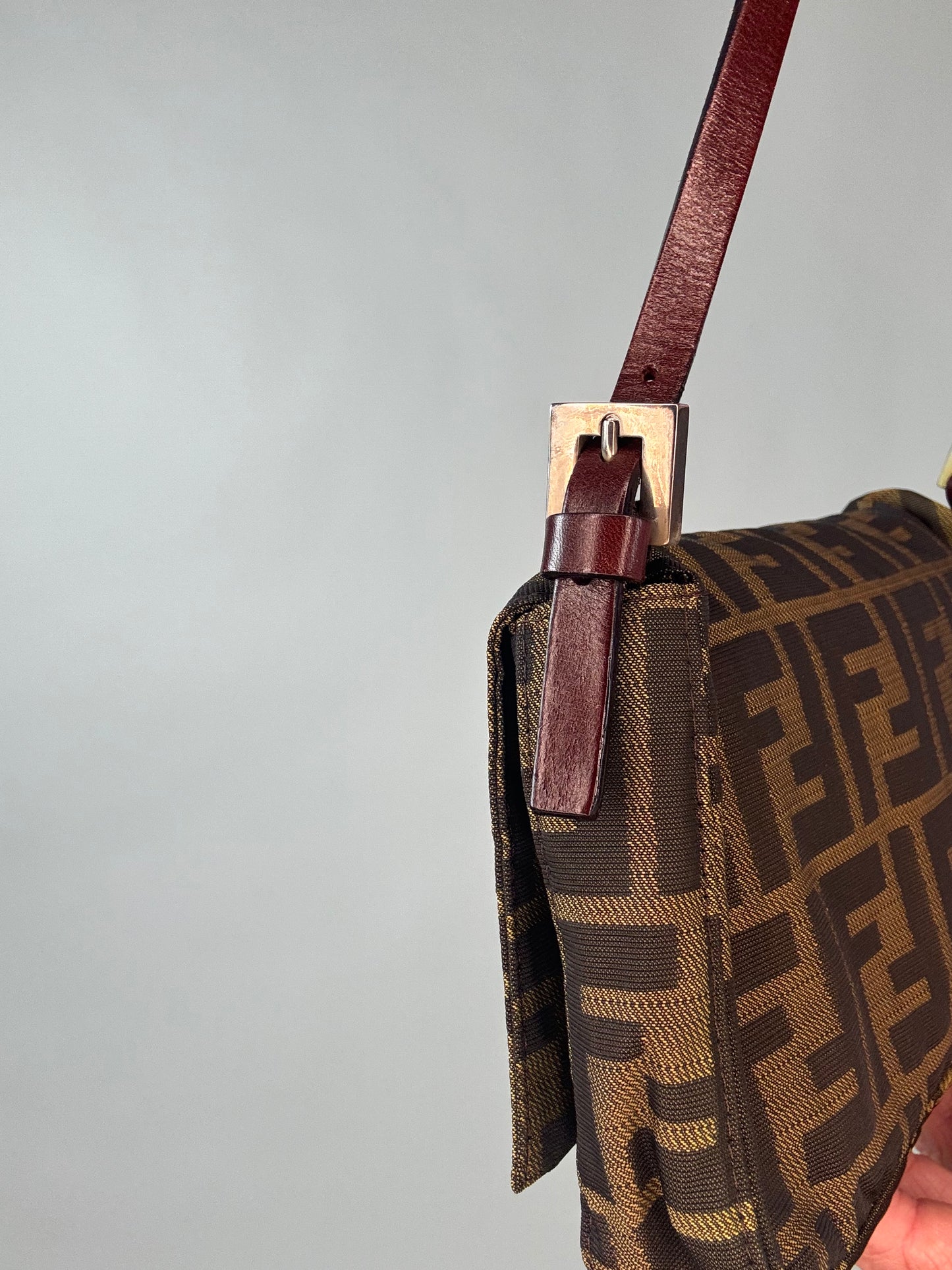Fendi Vintage Zucca Baguette Shoulder Bag