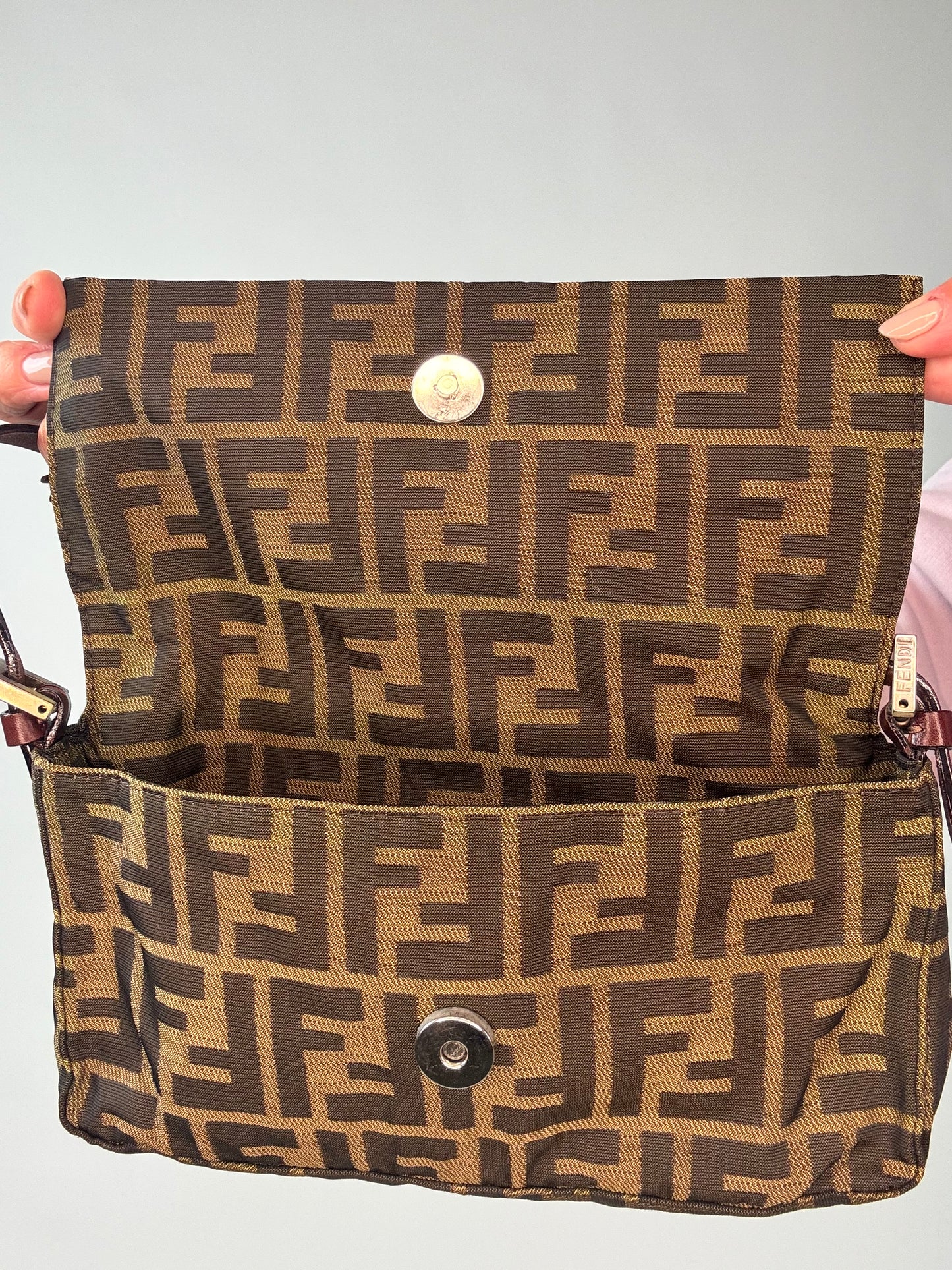 Fendi Vintage Zucca Baguette Shoulder Bag